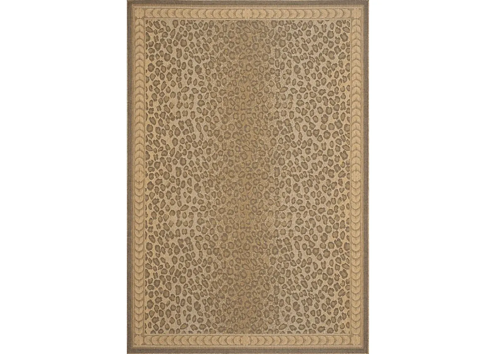 Jelena Golden Beige 6'7 x 9'6 Indoor/Outdoor Rug