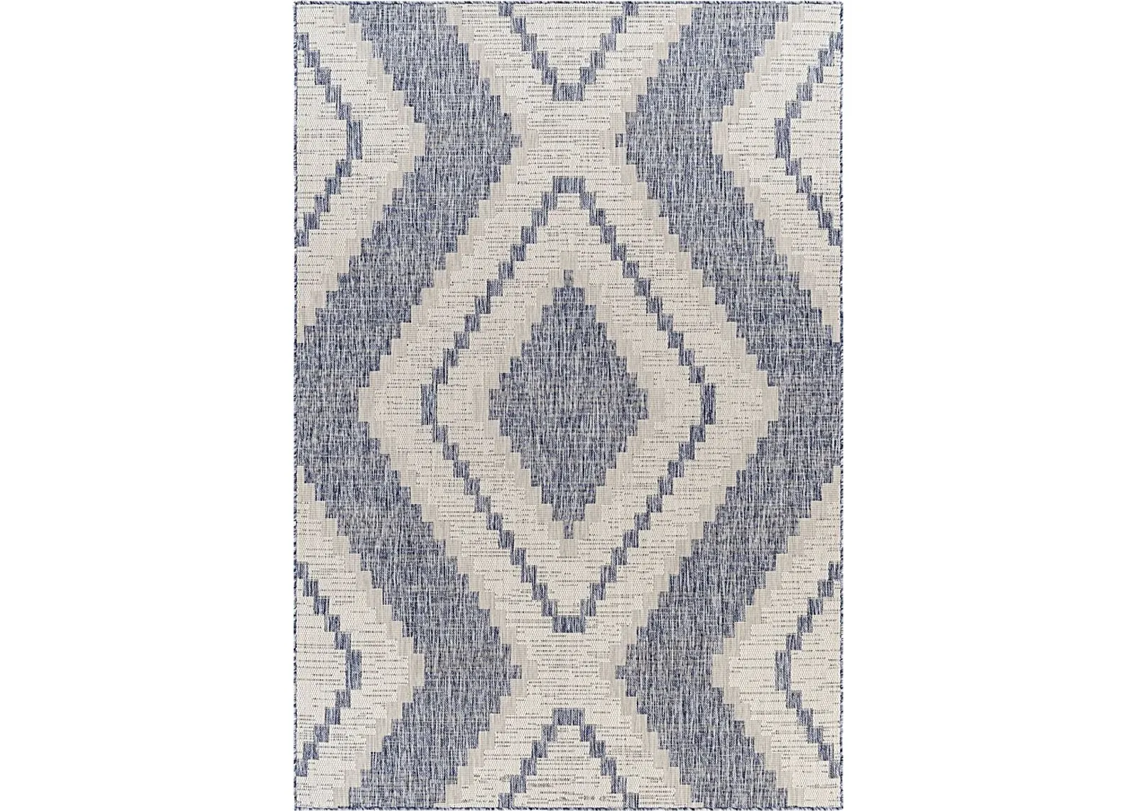 Paros Blue 6'7 x 9' Indoor/Outdoor Rug