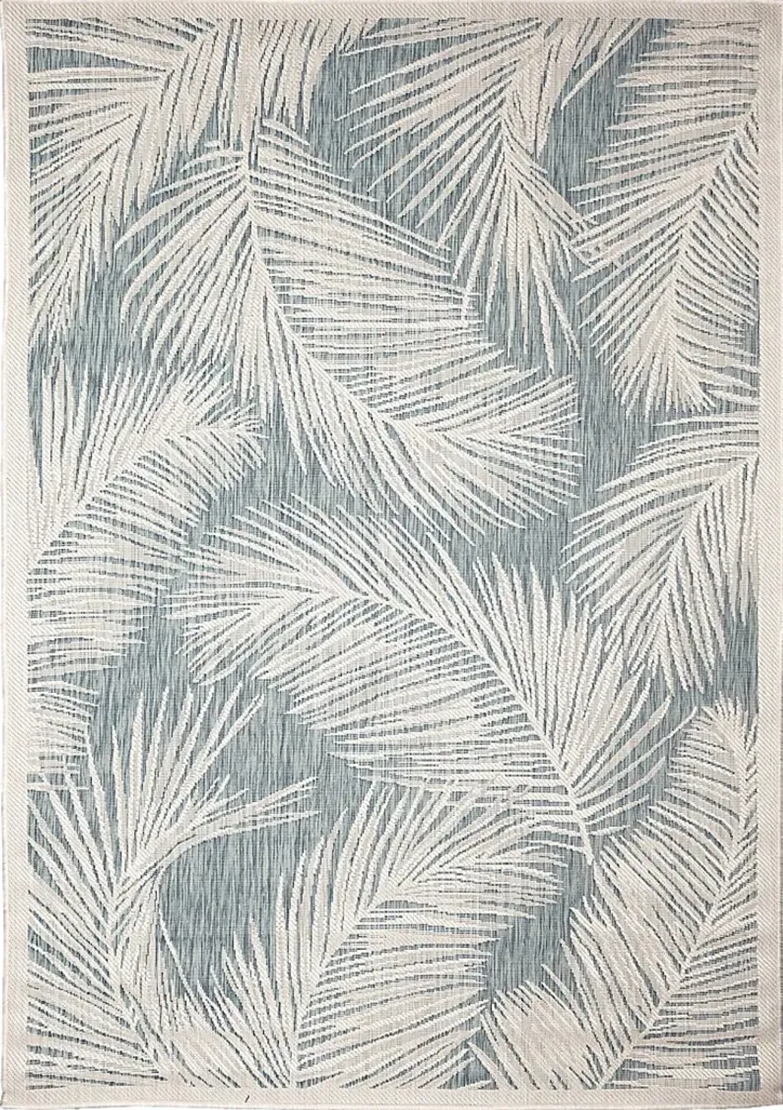 Seaside Winds Aqua 6'6 x 9'4 Indoor/Outdoor Rug