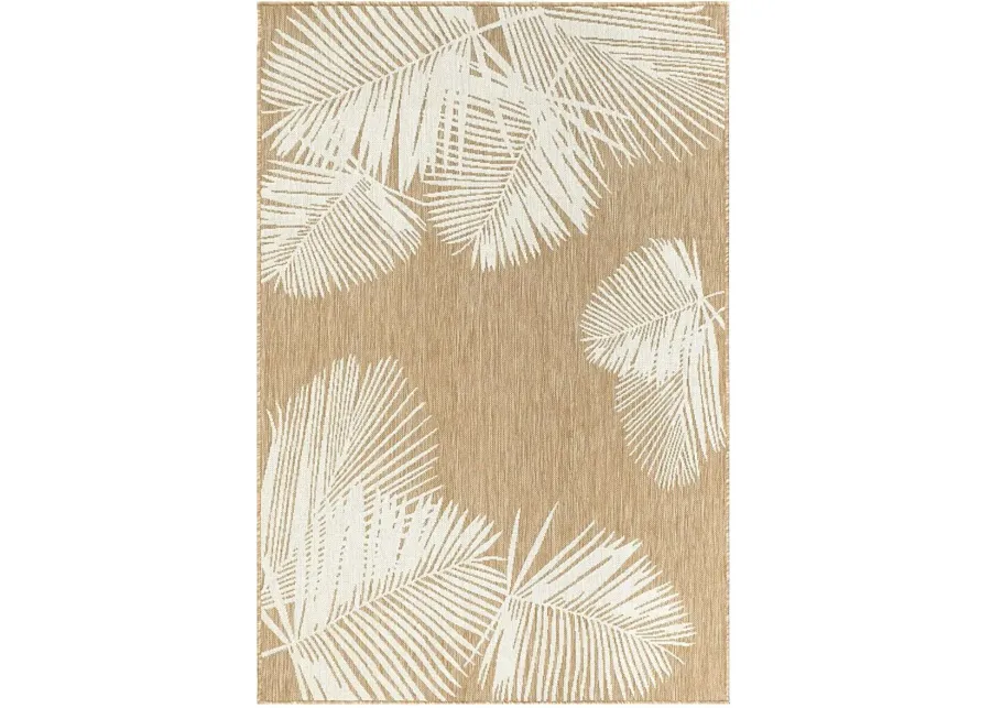 Palms Breeze Tan 6'6 x 9'4 Indoor/Outdoor Rug