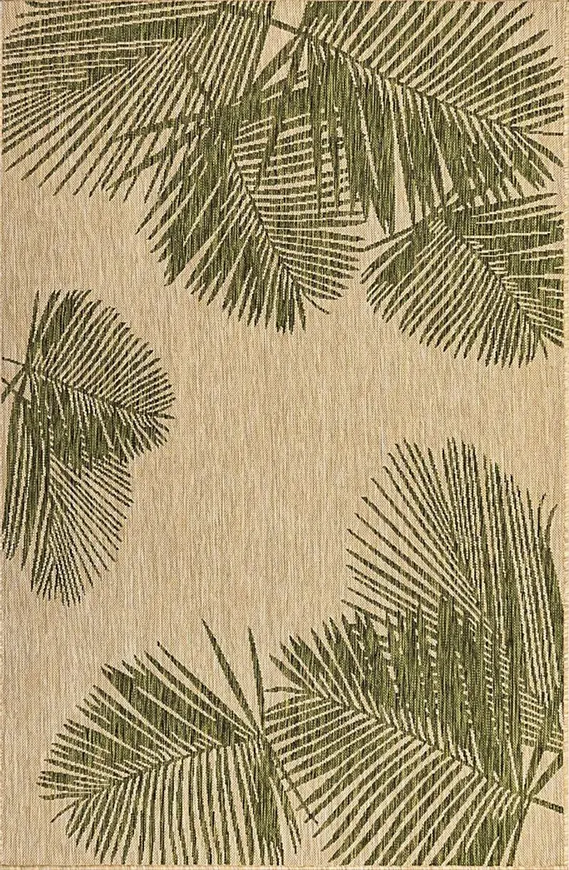 Palms Breeze Green 6'6 x 9'4 Indoor/Outdoor Rug