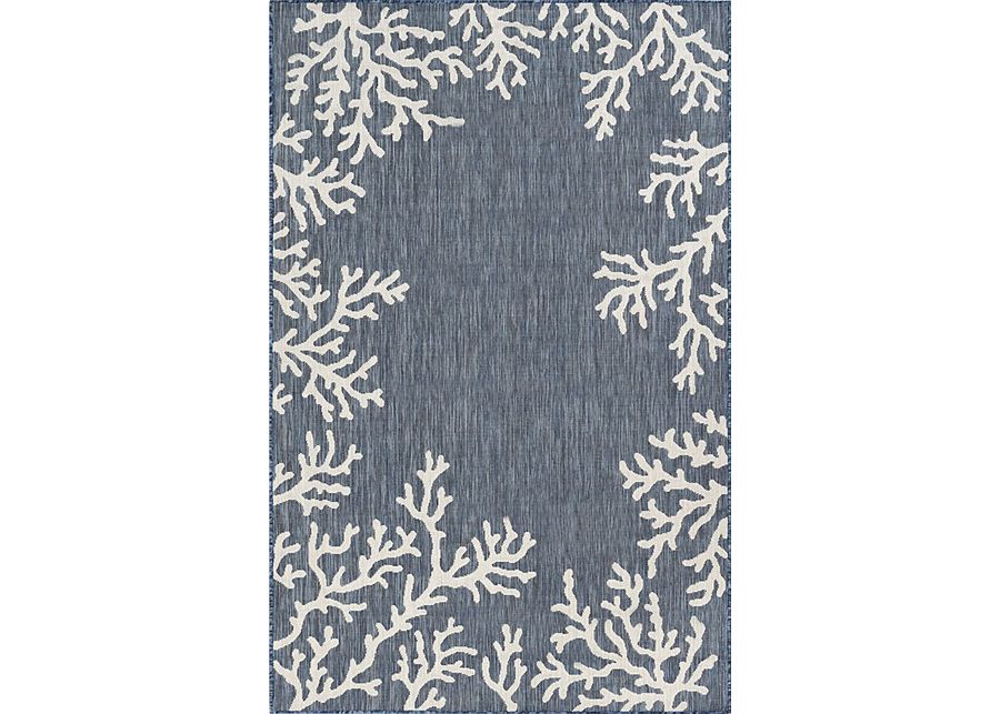 Placida Navy 6'6 x 9'4 Indoor/Outdoor Rug