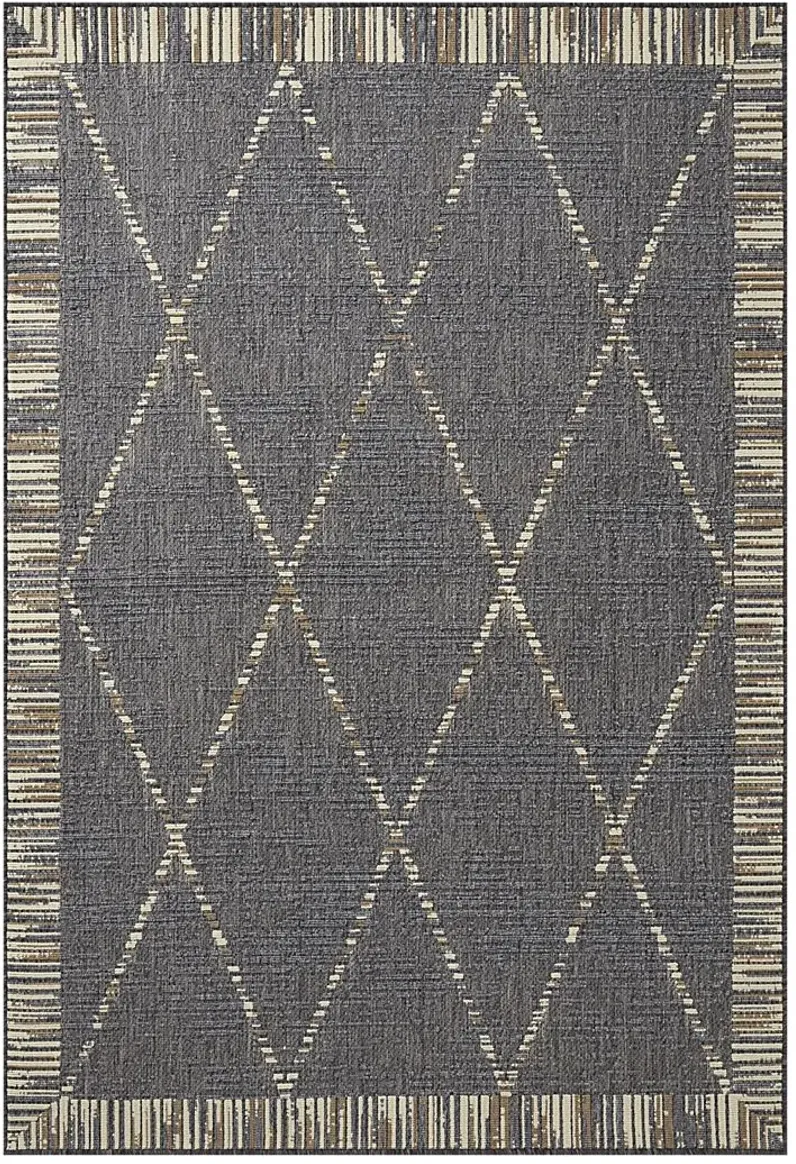 Tustin Slate 7'10 x 10'10 Indoor/Outdoor Rug