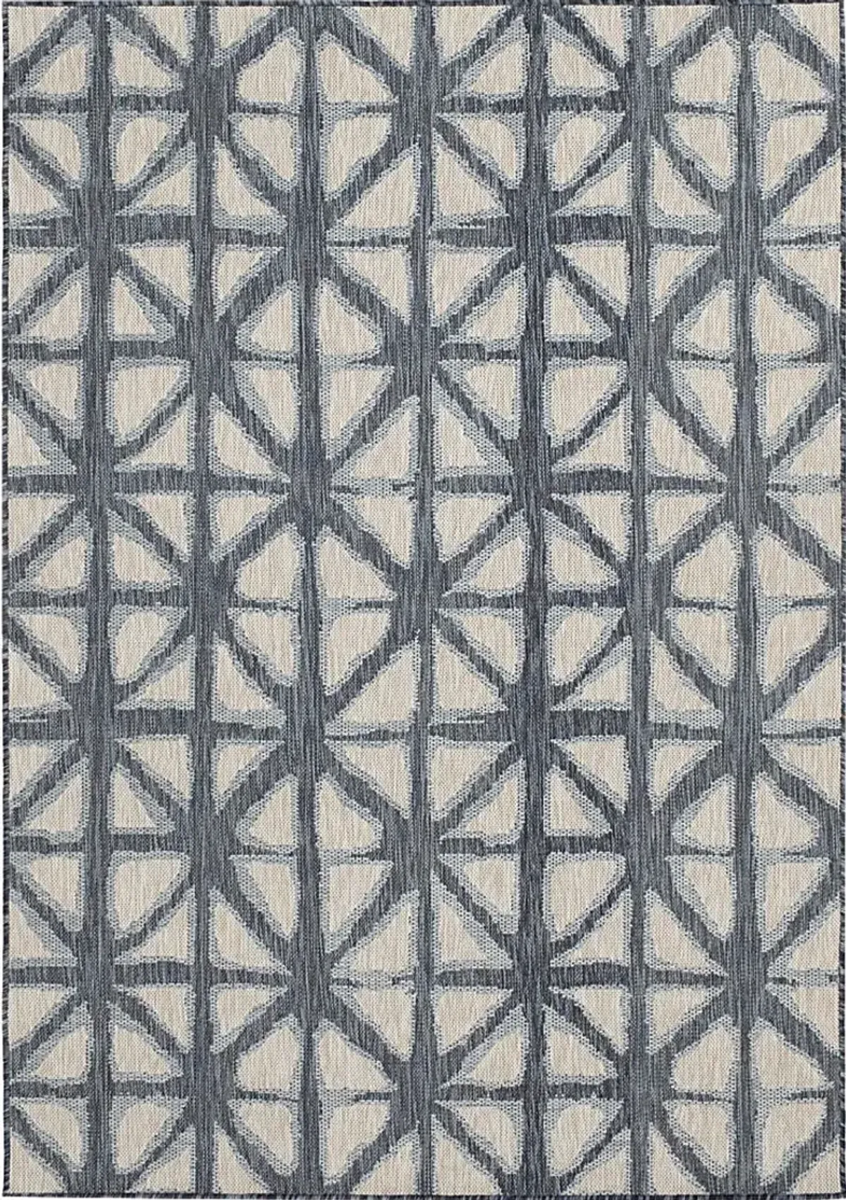 Shibori Dark Blue 7'10 x 9'10 Indoor/Outdoor Rug