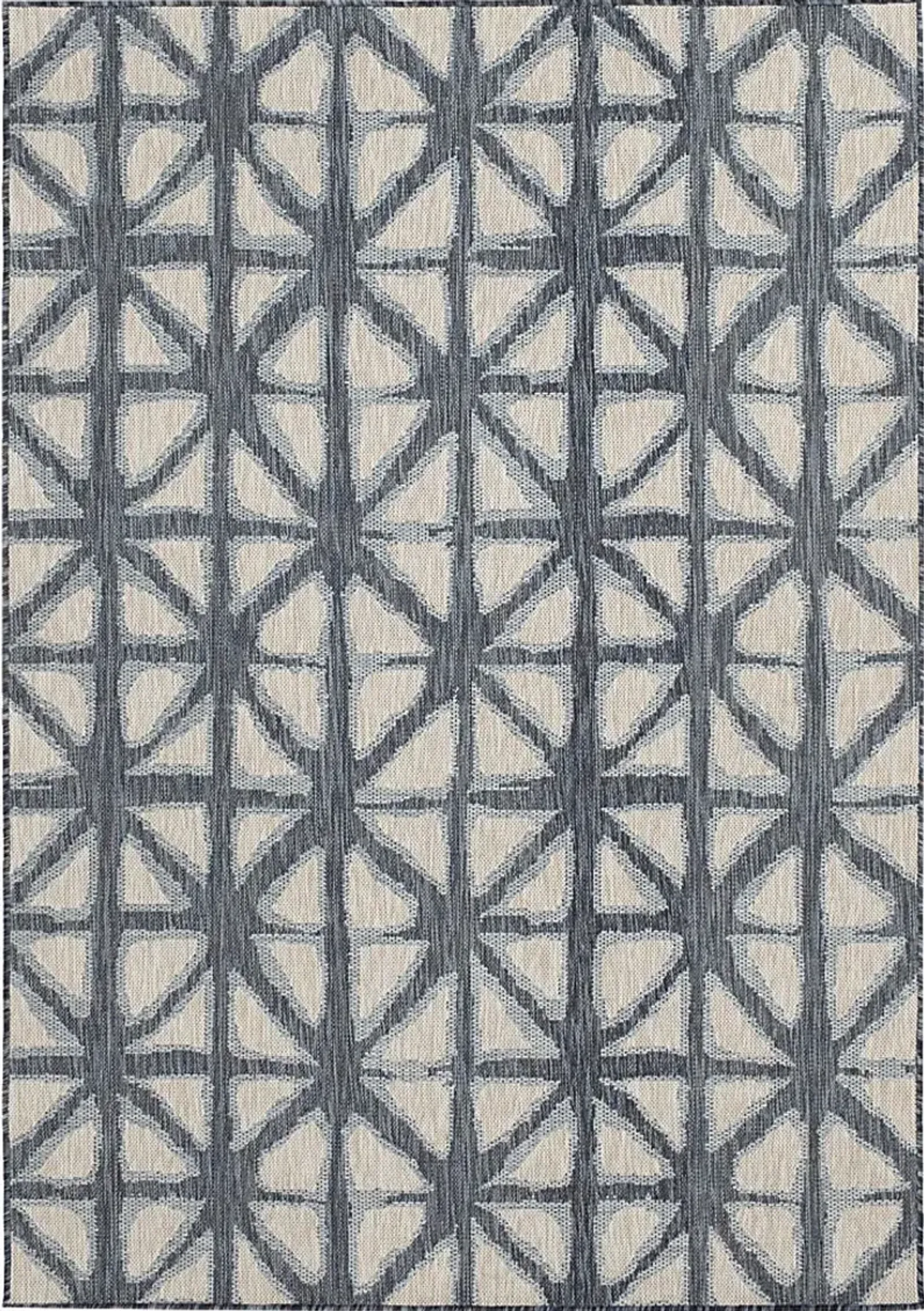 Shibori Dark Blue 7'10 x 9'10 Indoor/Outdoor Rug