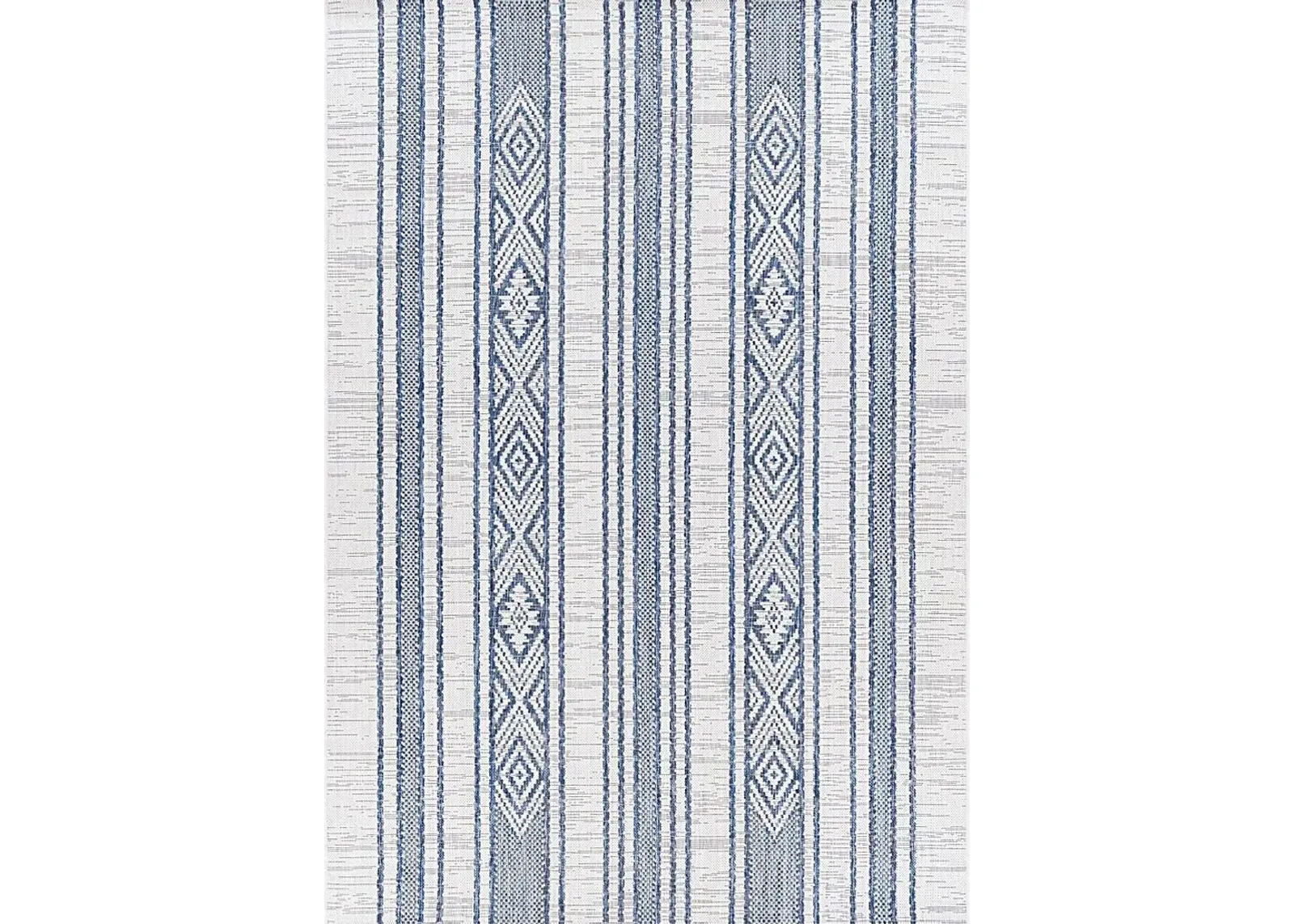 Perris Dark Blue 7'10 x 10'2 Indoor/Outdoor Rug