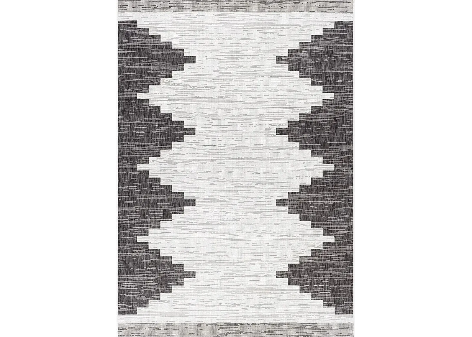 Yenna Black 7'10 x 10'2 Indoor/Outdoor Rug