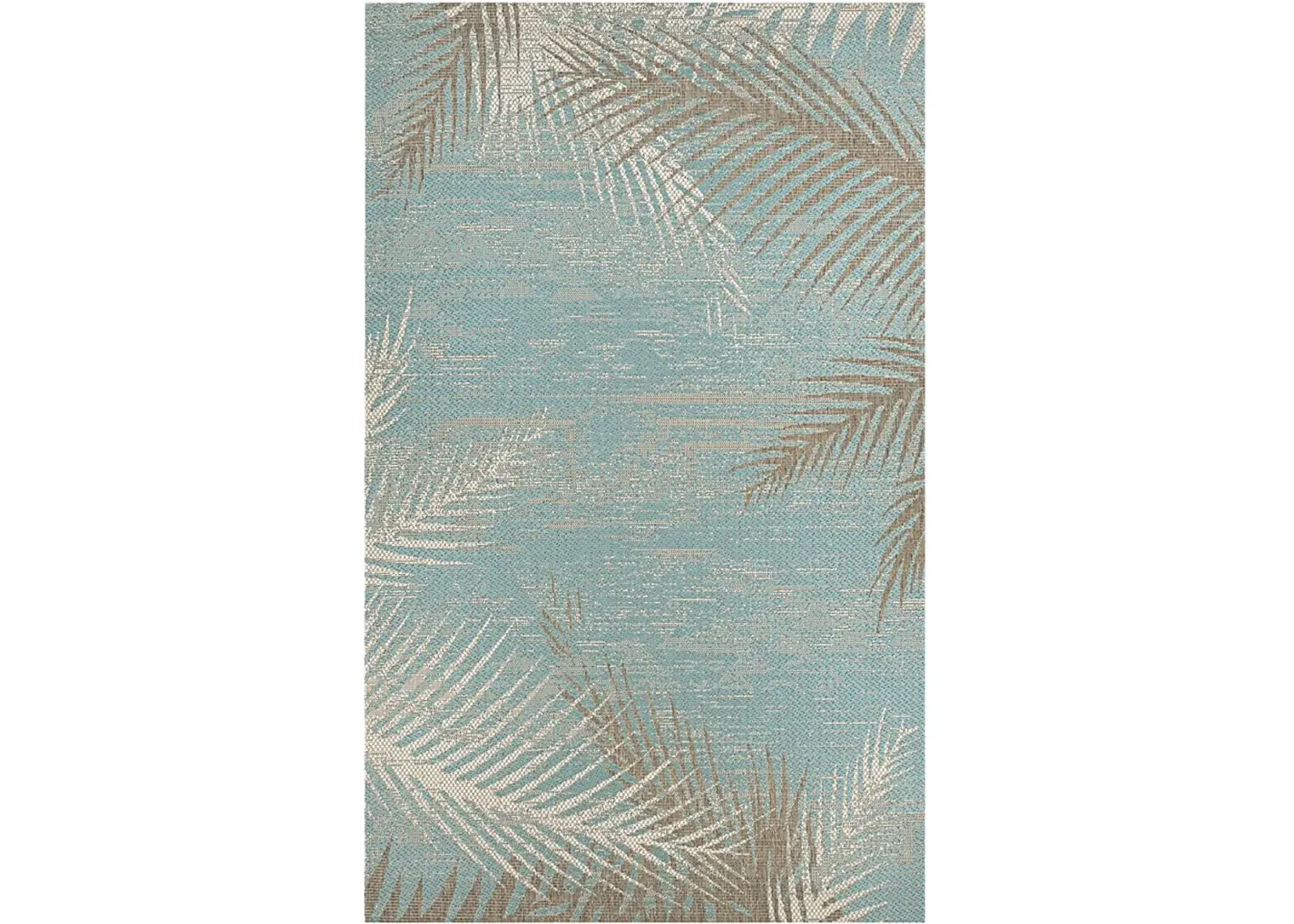 Tropical Tide Aqua 7'10 x 10'9 Indoor/Outdoor Rug