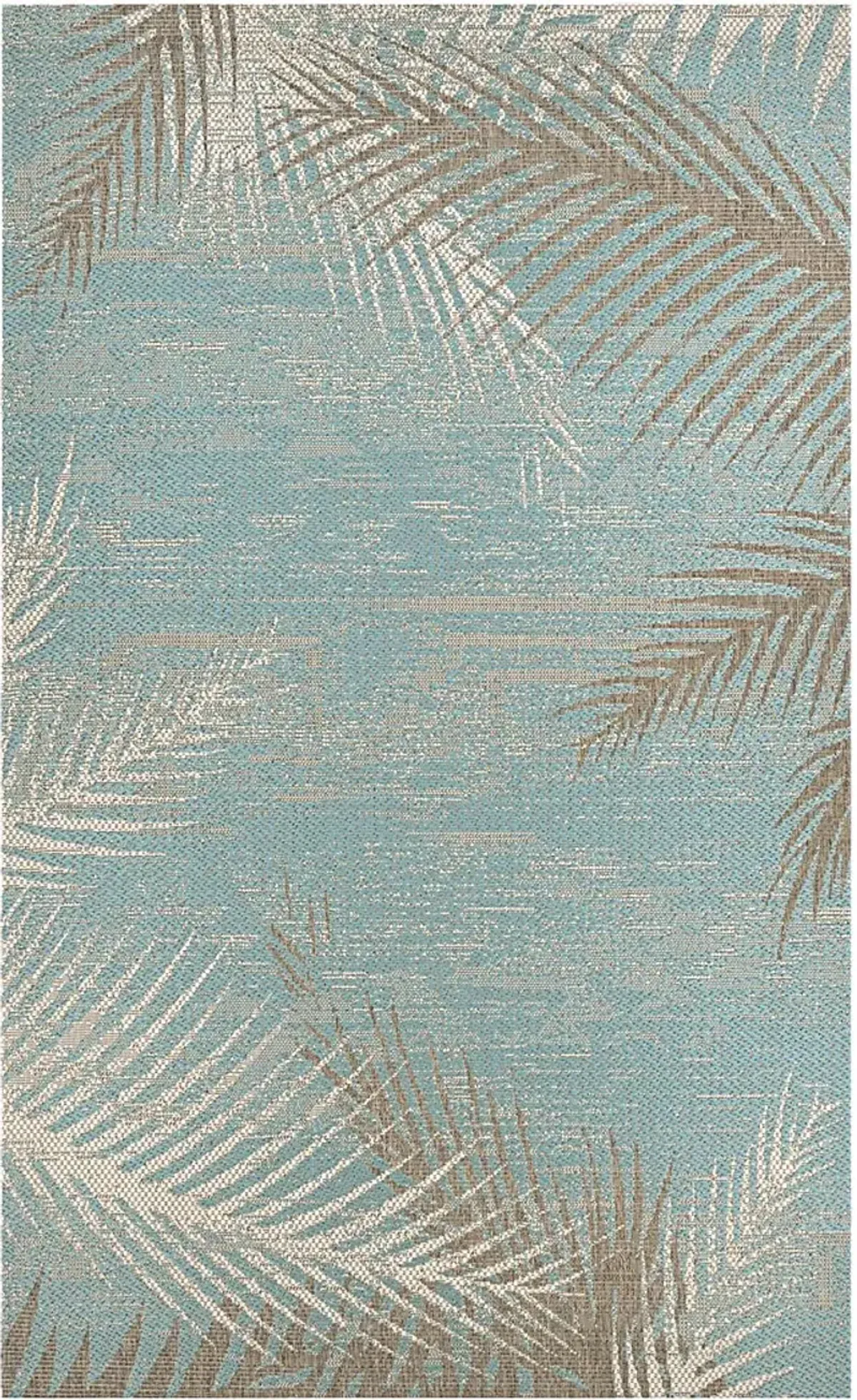 Tropical Tide Aqua 7'10 x 10'9 Indoor/Outdoor Rug