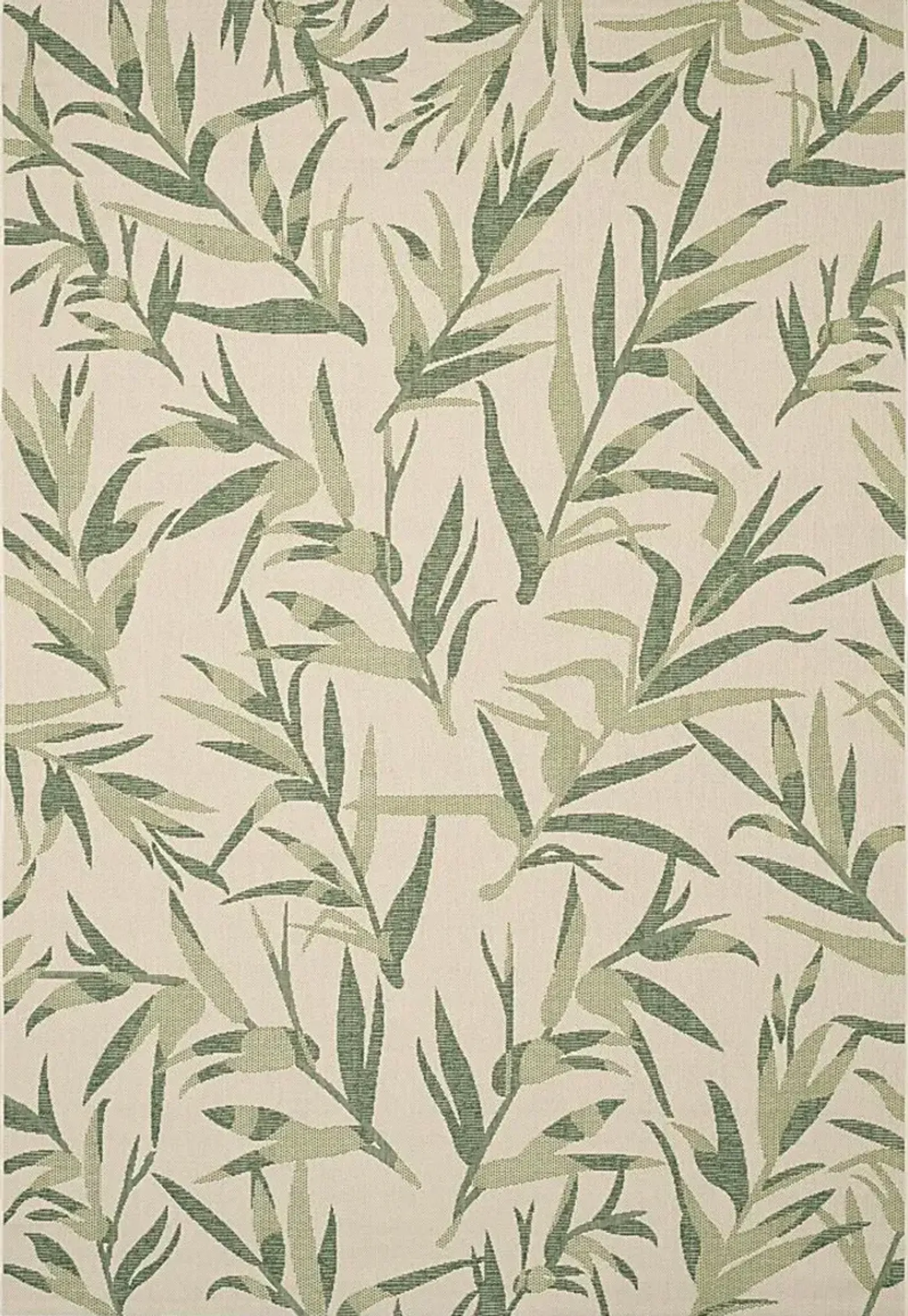 Peaceful Palms Beige 8 x 11 Indoor/Outdoor Rug