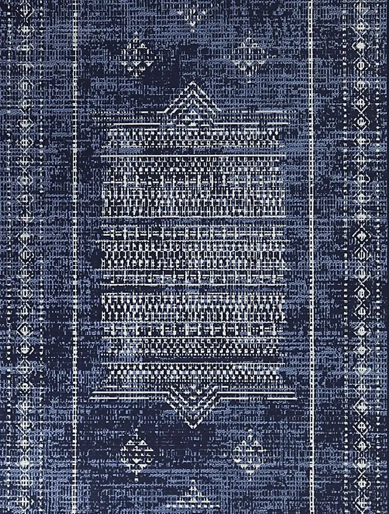 Boran Blue 7' x 10' Indoor/Outdoor Rug