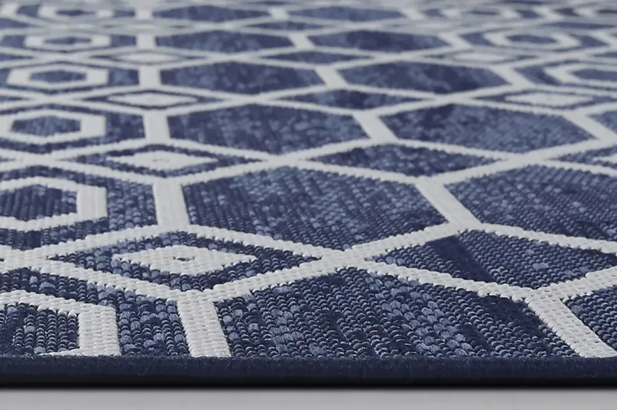 Merveille Blue 7'10 X 10' Indoor/Outdoor Rug