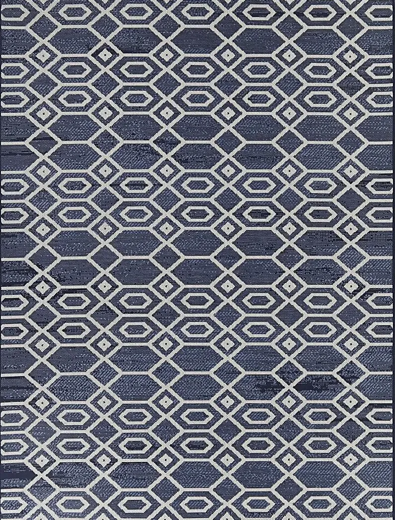 Merveille Blue 7'10 X 10' Indoor/Outdoor Rug