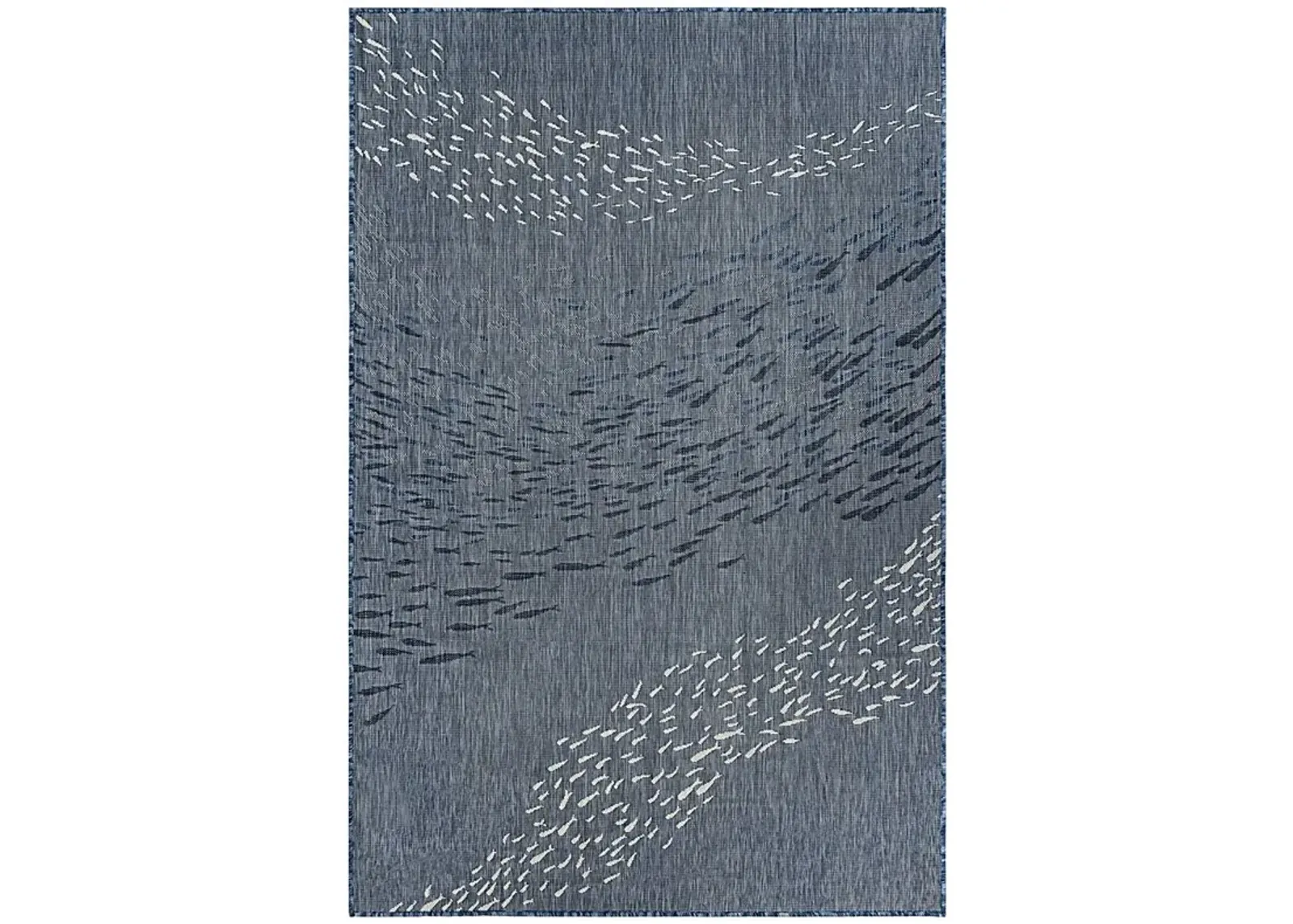 Tropical Adventures Navy 7'10 x 9'10 Indoor/Outdoor Rug