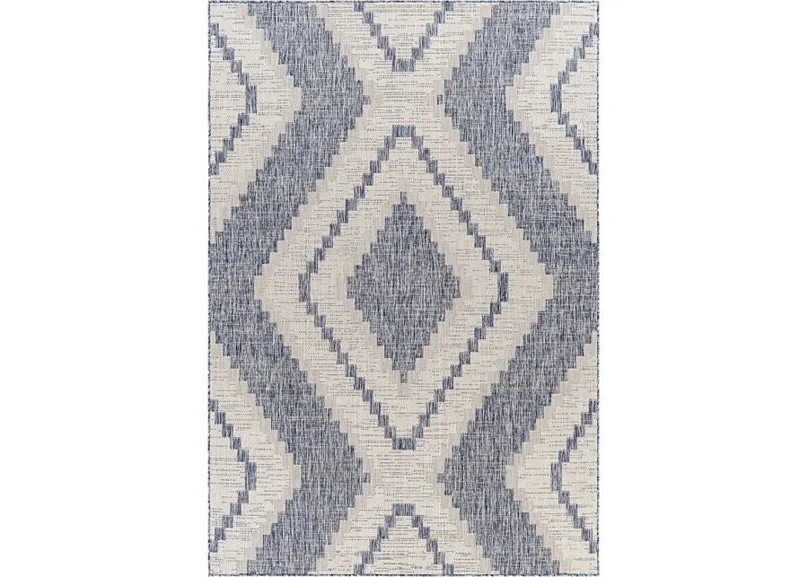 Paros Blue 7'10 x 10' Indoor/Outdoor Rug