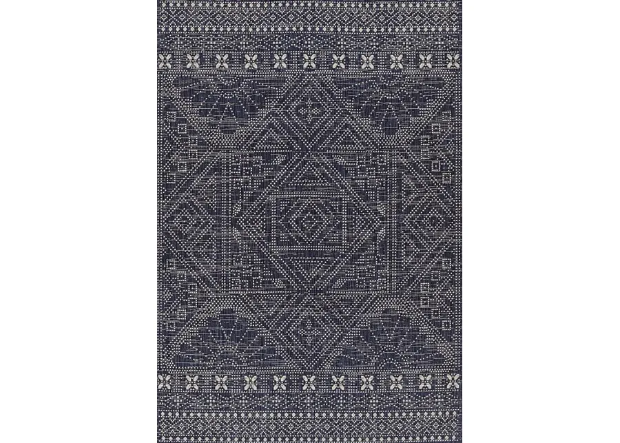 Saint Albany Navy 8' x 10' Indoor/Outdoor Rug