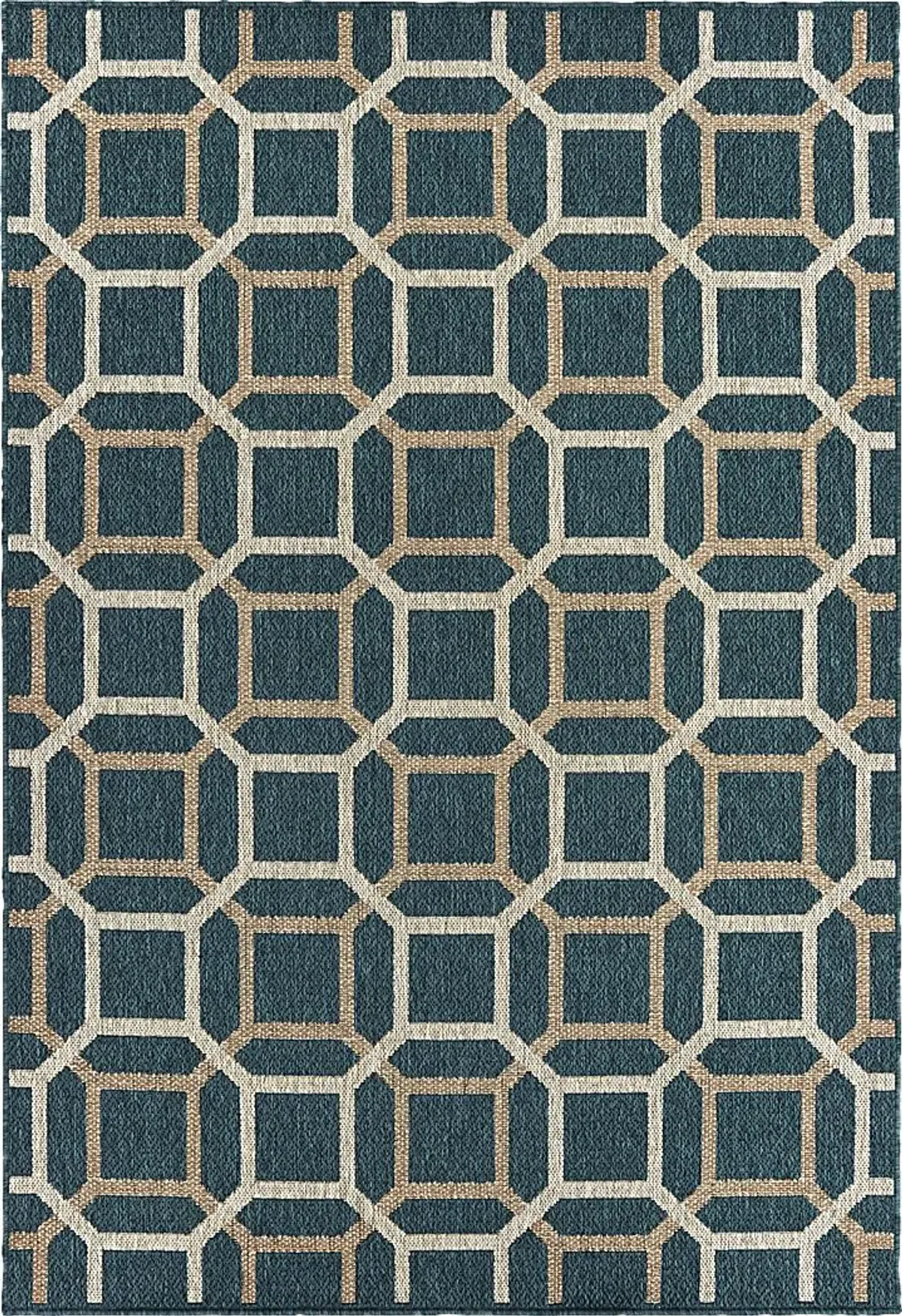 Zali Blue 7'10 x 10' Indoor/Outdoor Rug