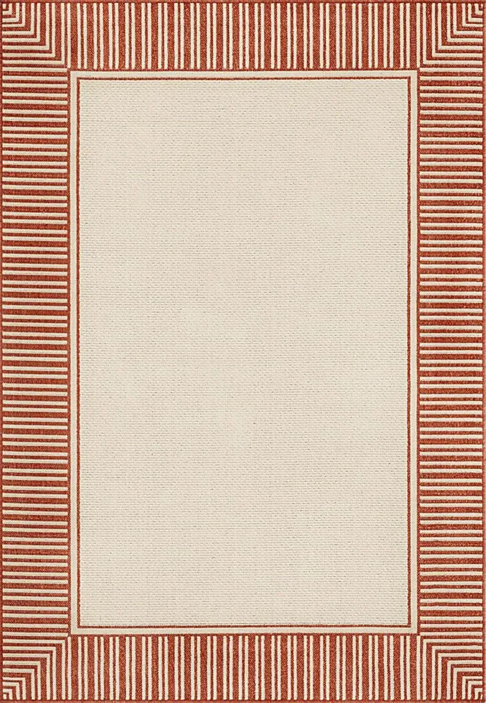 Lilah Terracotta 7'6 x 10'9 Indoor/Outdoor Rug