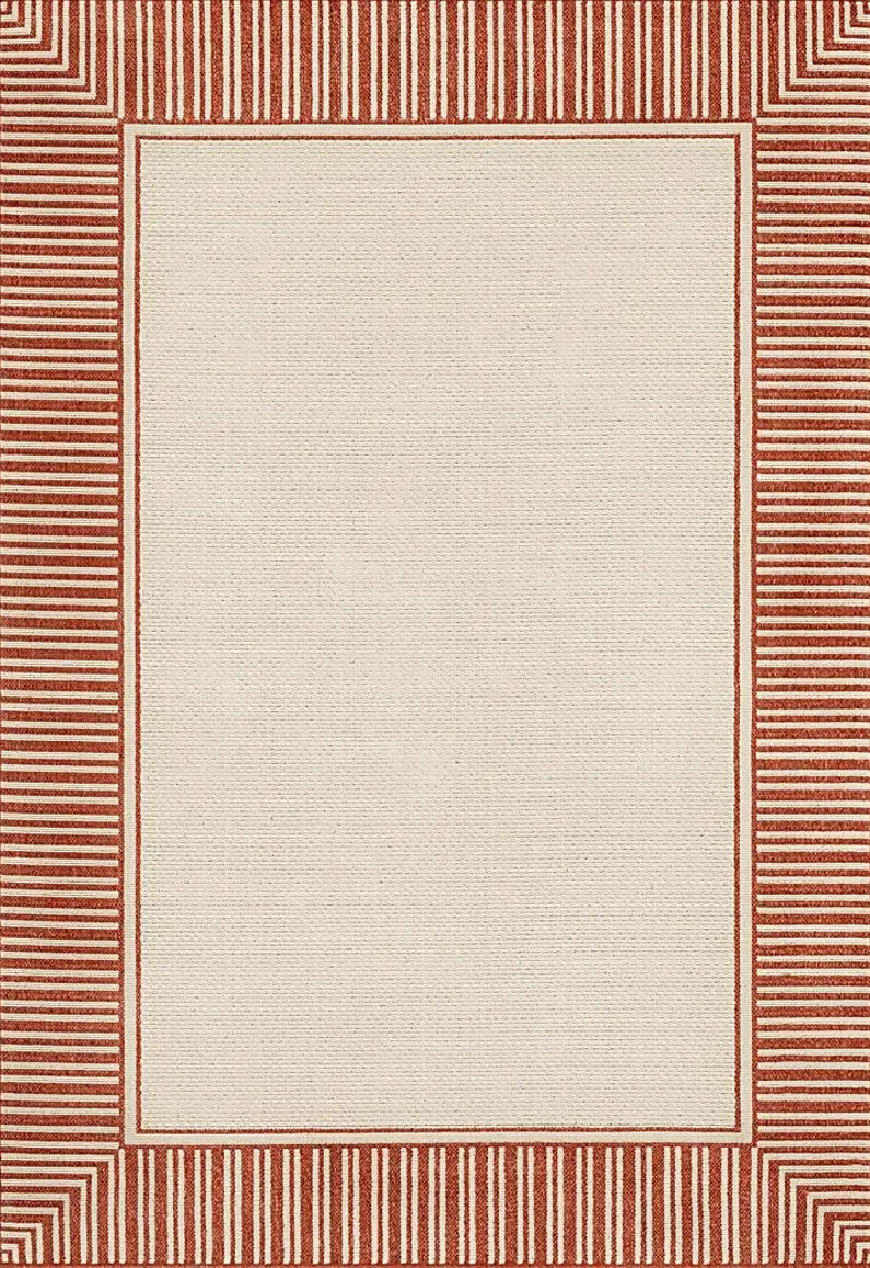 Lilah Terracotta 7'6 x 10'9 Indoor/Outdoor Rug