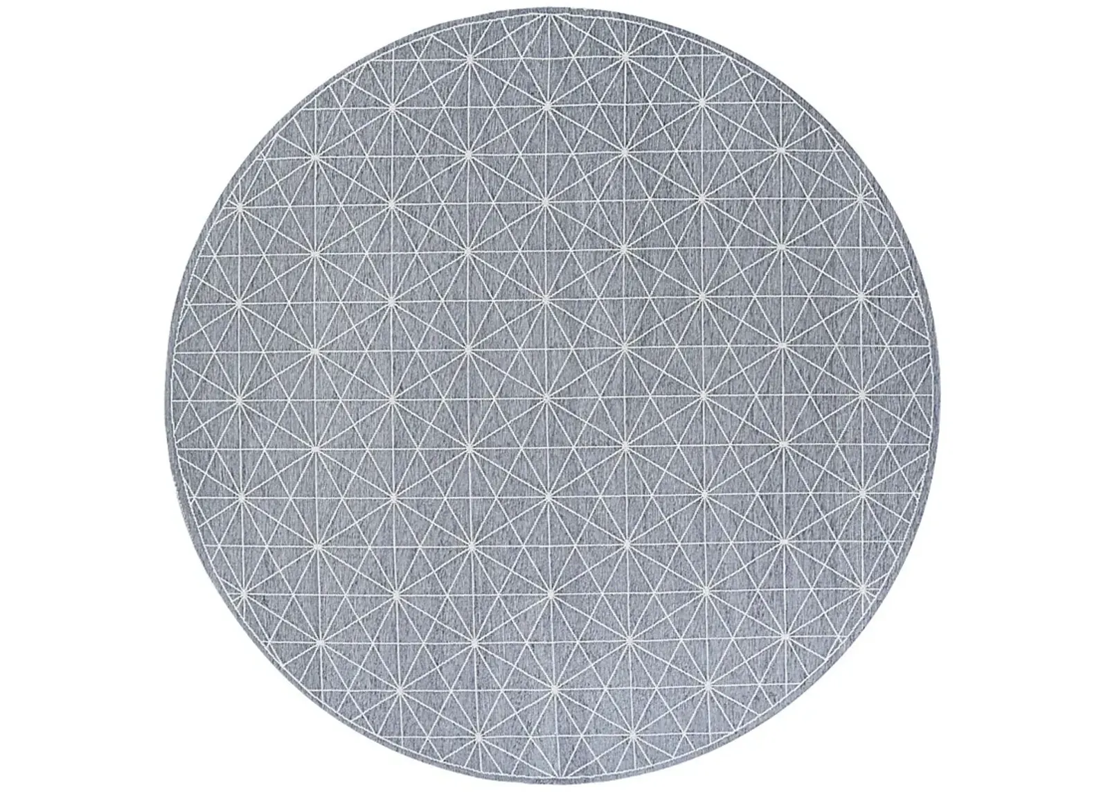 Vast Galaxy Gray 7'10 Round Indoor/Outdoor Rug