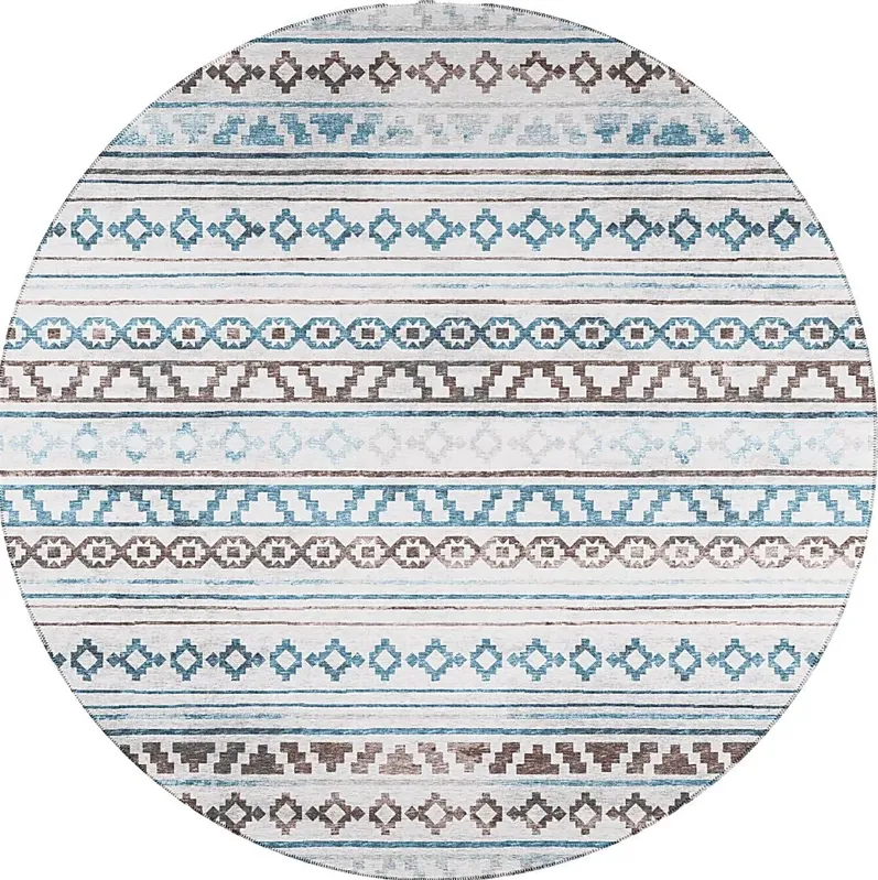 Gisela Light Taupe 10' Round Indoor/Outdoor Rug