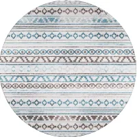 Gisela Light Taupe 8' Round Indoor/Outdoor Rug