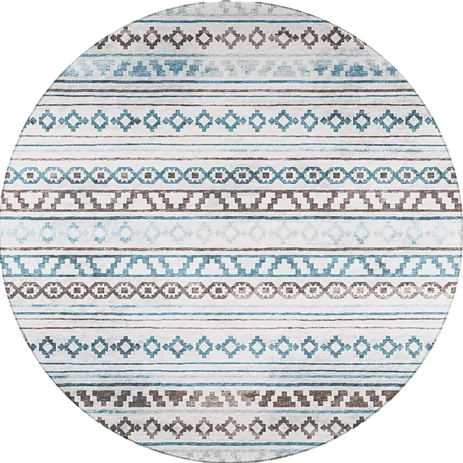 Gisela Light Taupe 8' Round Indoor/Outdoor Rug