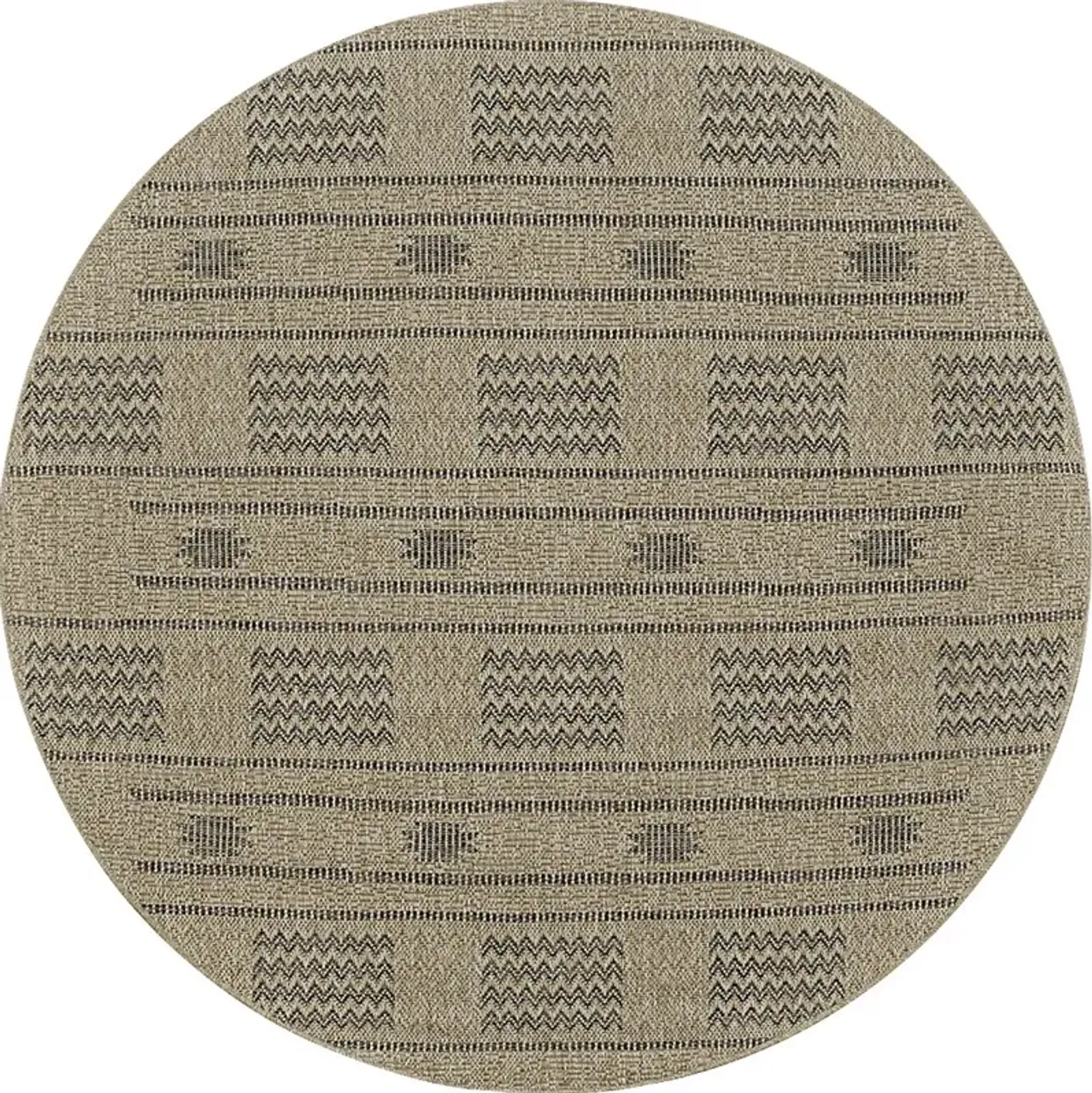 Brea Natural 5'3 Round Indoor/Outdoor Rug