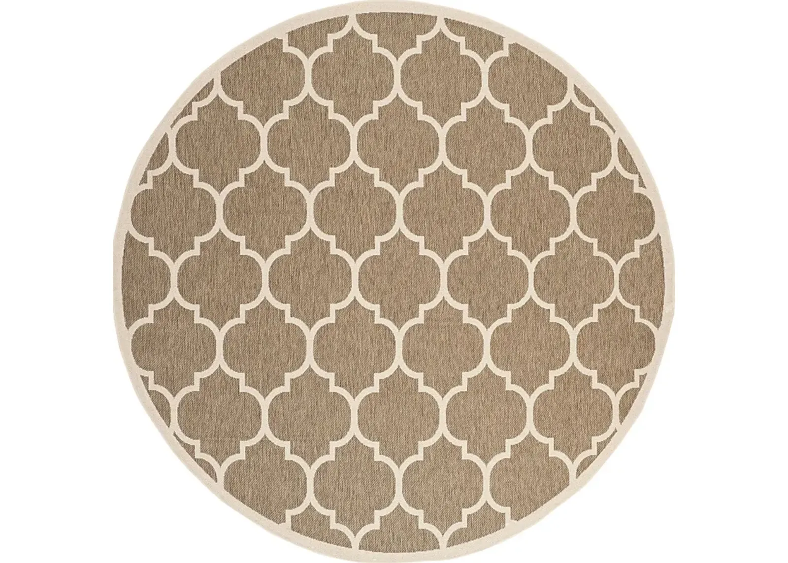 Marilina Camel 8' Round Indoor/Outdoor Rug