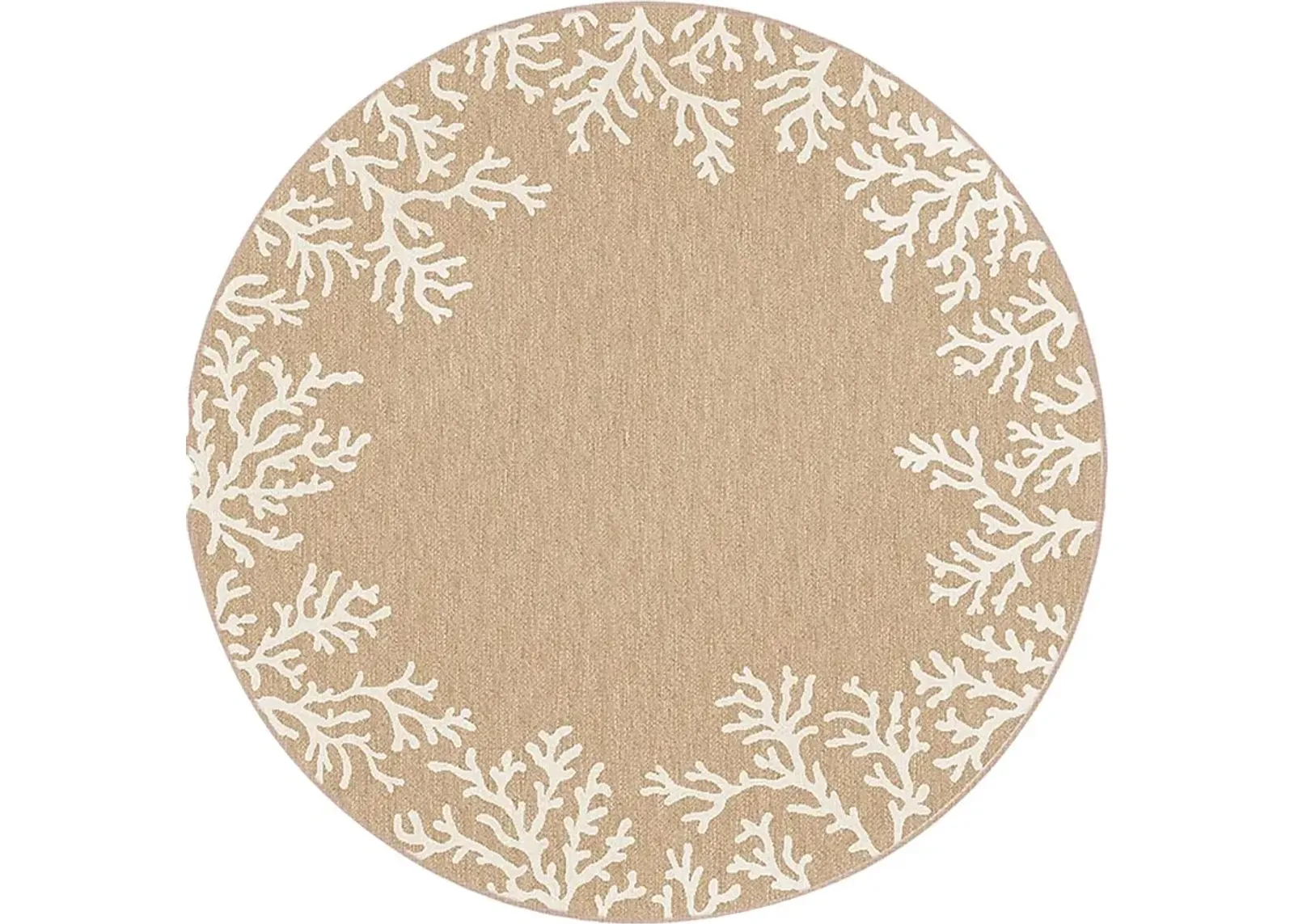 Placida Sand 7'10 Round Indoor/Outdoor Rug