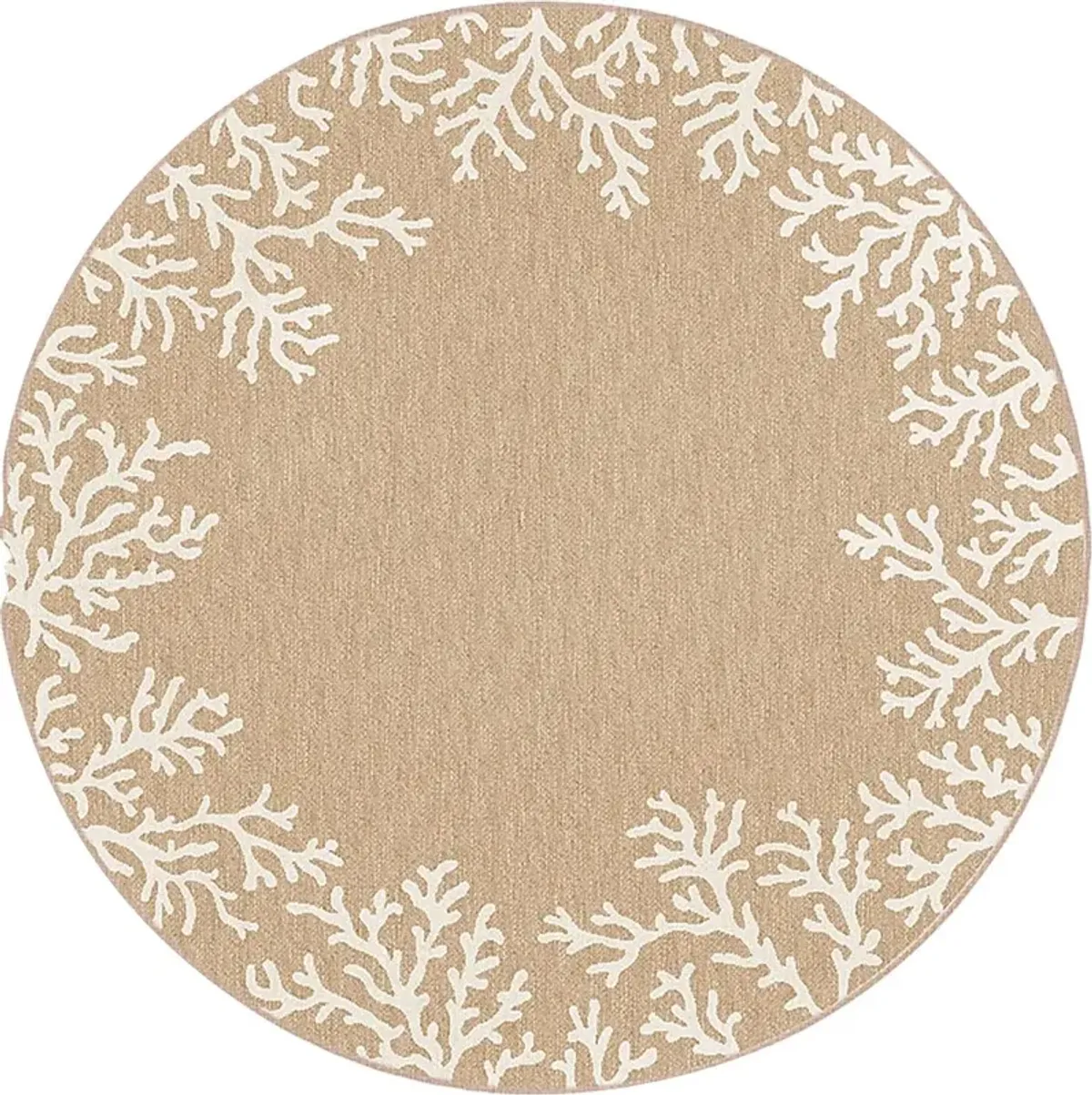 Placida Sand 7'10 Round Indoor/Outdoor Rug