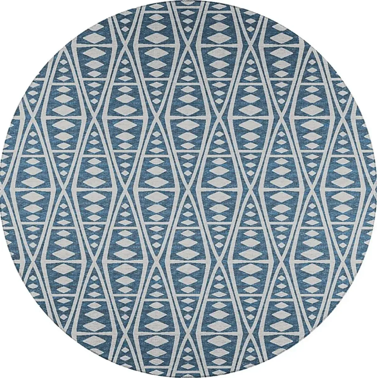 Richfield Blue 10' Round Indoor/Outdoor Rug