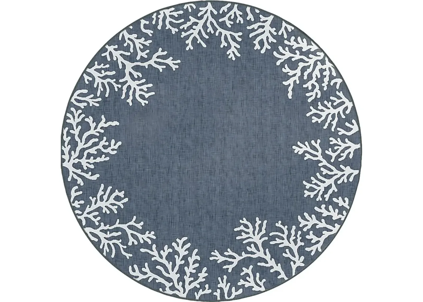 Placida Navy 7'10 Round Indoor/Outdoor Rug