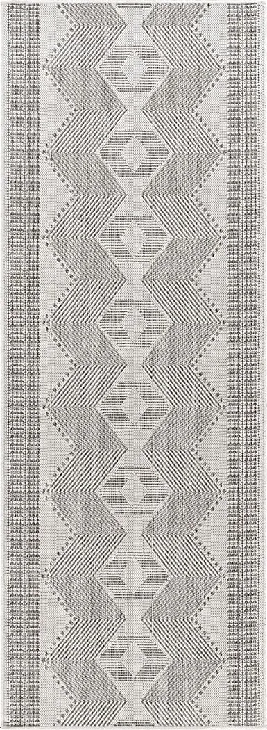 Carson Gray 2'7 x 7'3 Indoor/Outdoor Rug