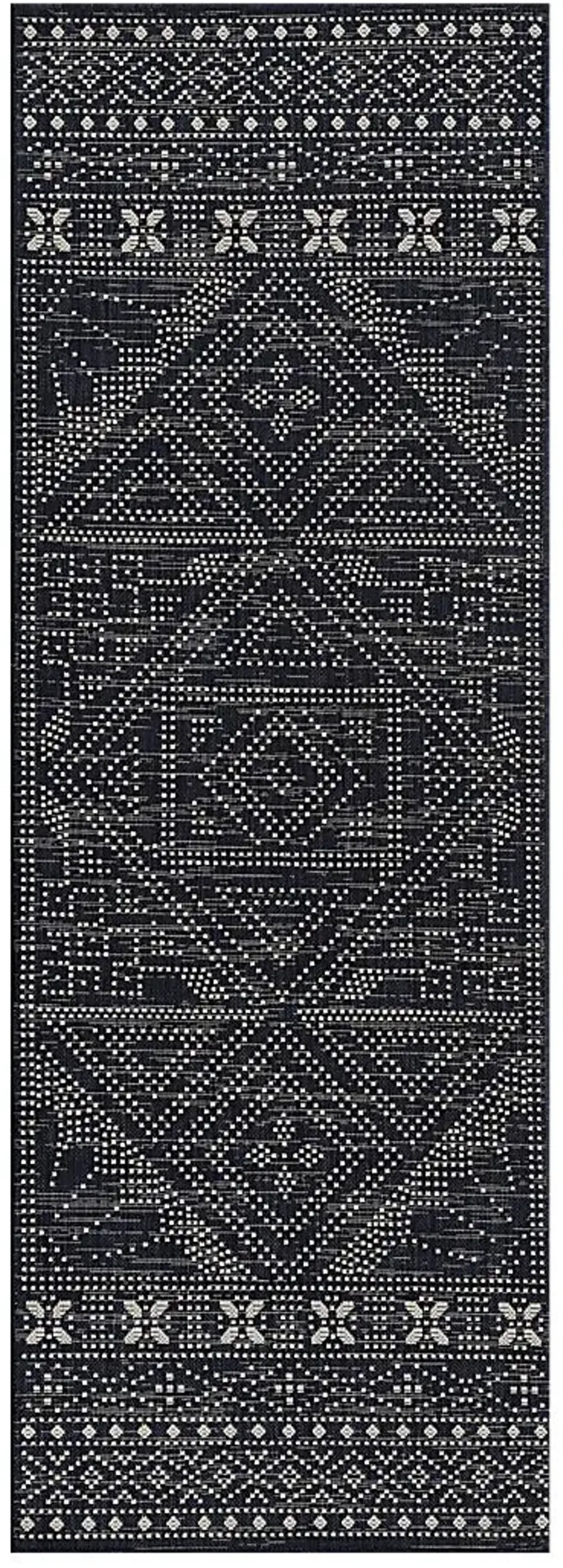 Saint Albany Navy 2'7 x 7'6 Indoor/Outdoor Rug