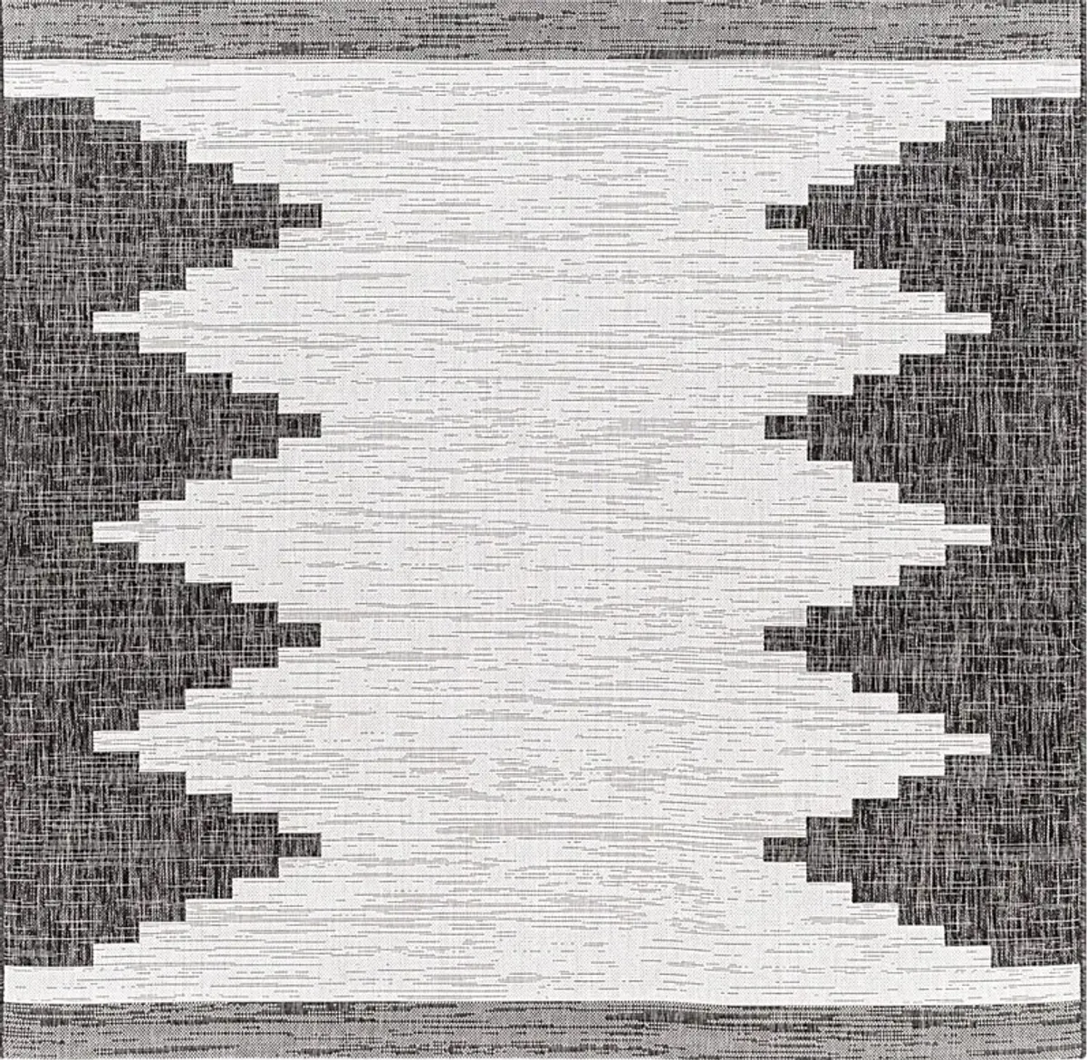 Yenna Black 7'10 Square Indoor/Outdoor Rug