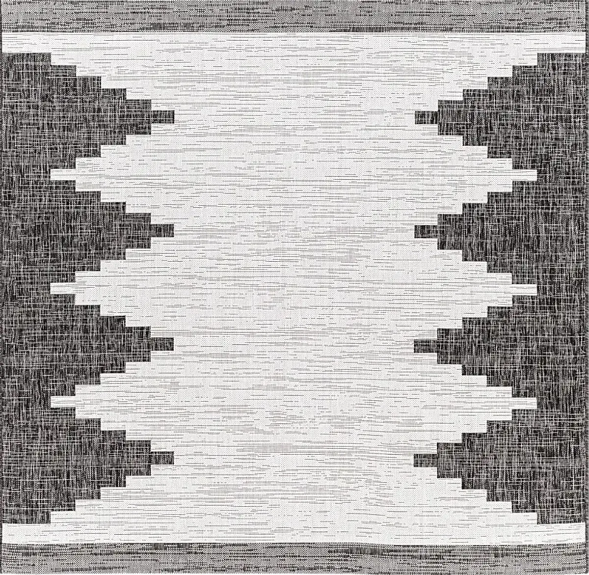 Yenna Black 7'10 Square Indoor/Outdoor Rug