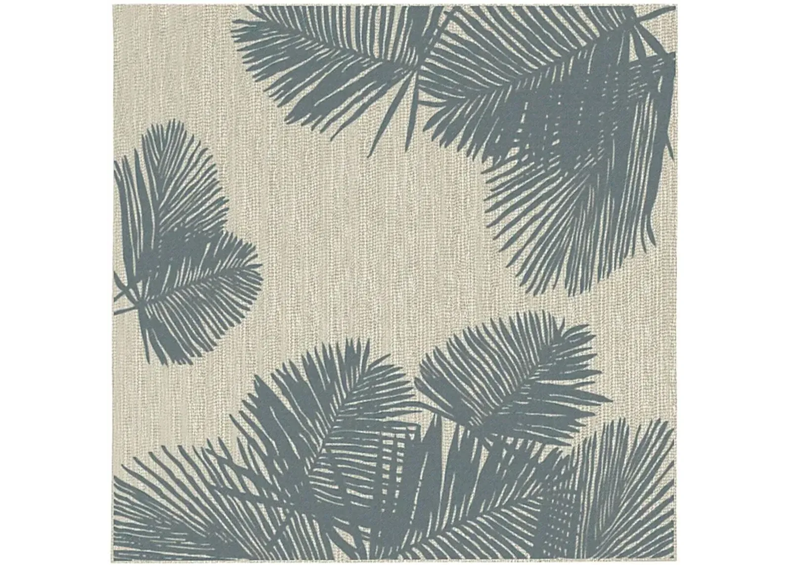 Palms Breeze Aqua 7'10 Square Indoor/Outdoor Rug