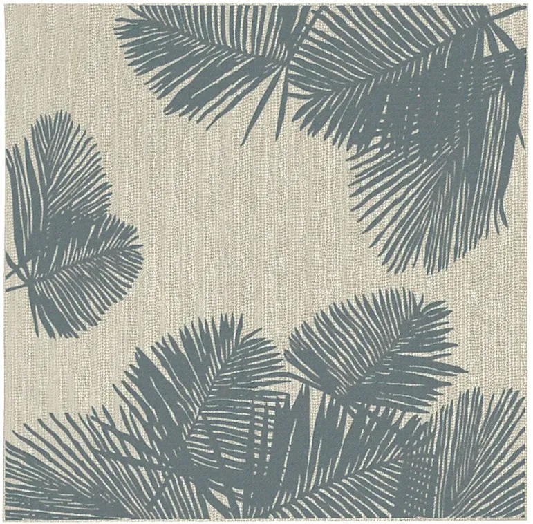 Palms Breeze Aqua 7'10 Square Indoor/Outdoor Rug