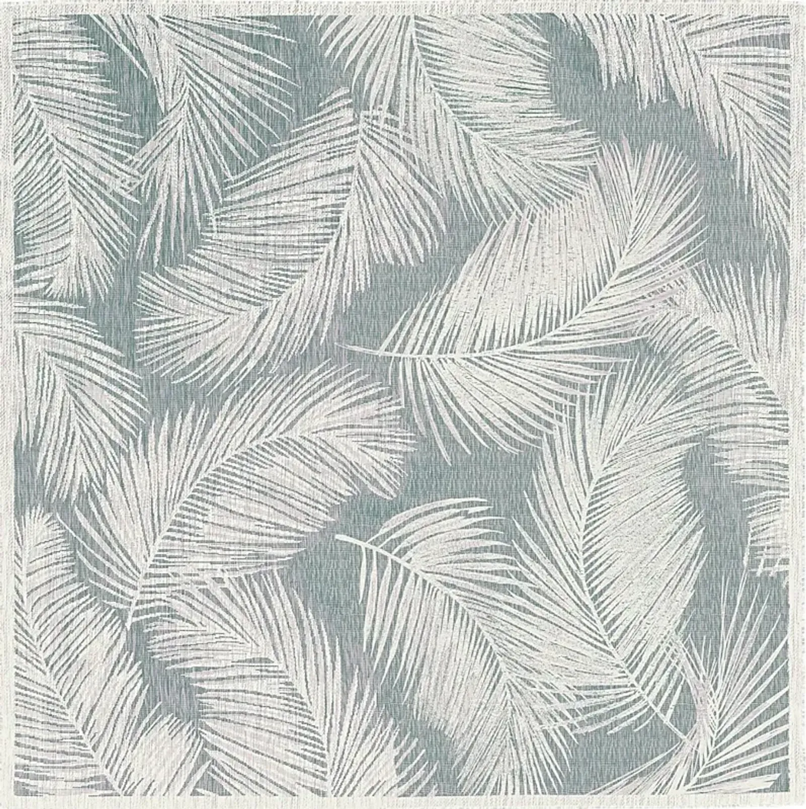 Seaside Winds Aqua 7'10 Square Indoor/Outdoor Rug