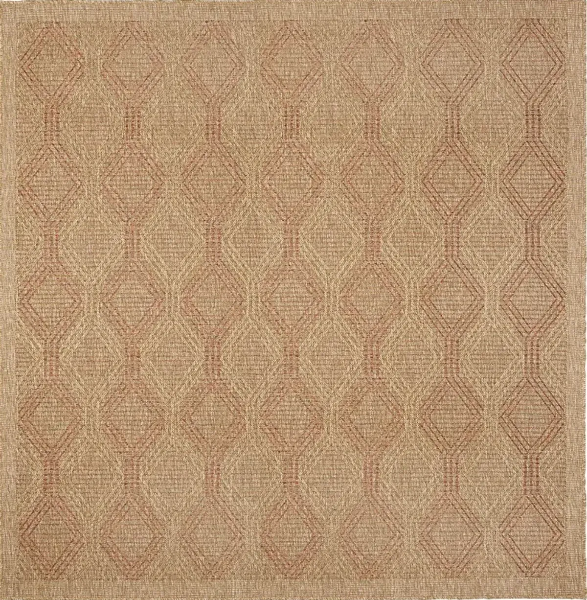 Taos Hills Terracotta 7'10 Square Indoor/Outdoor Rug