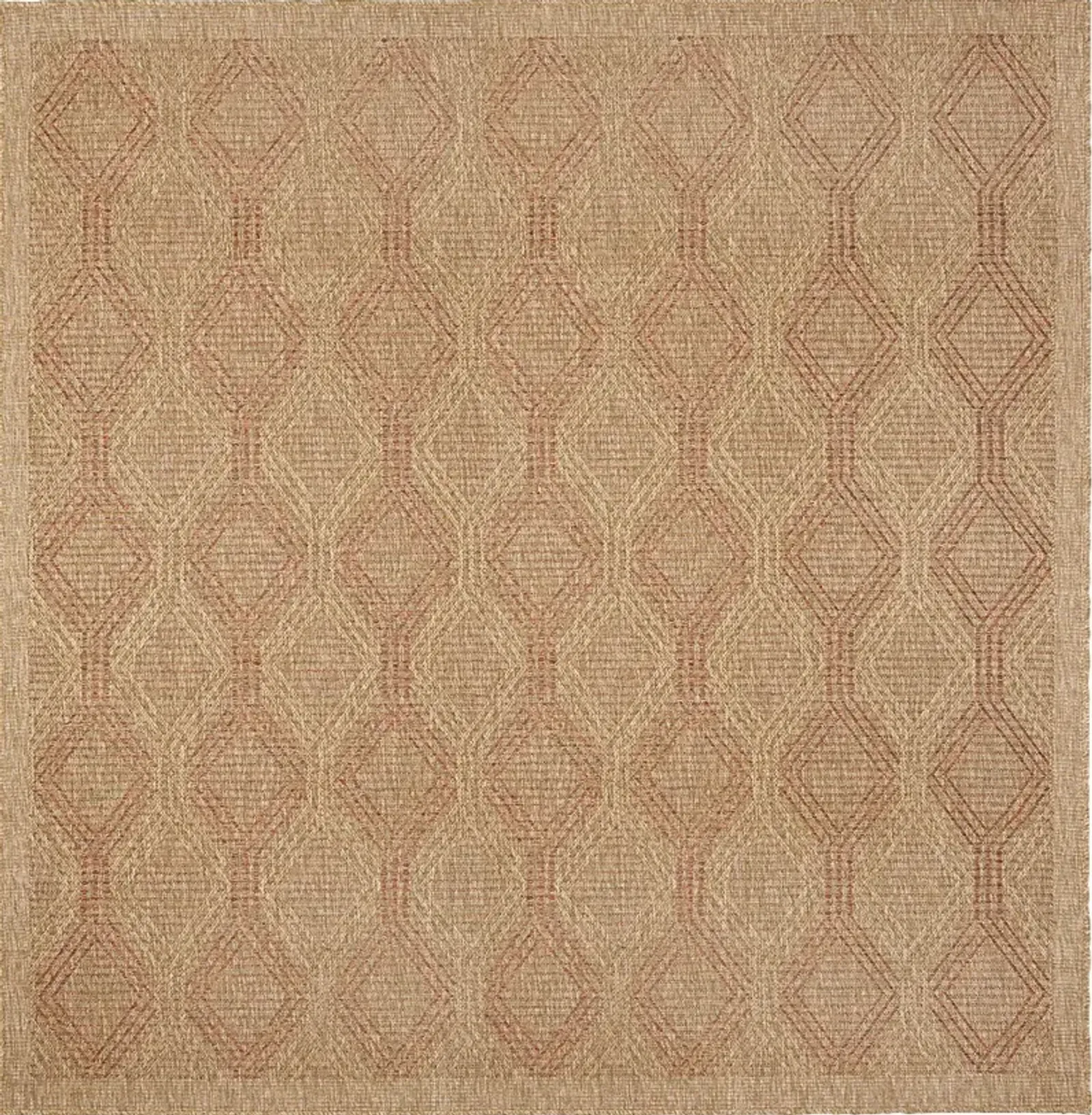 Taos Hills Terracotta 7'10 Square Indoor/Outdoor Rug