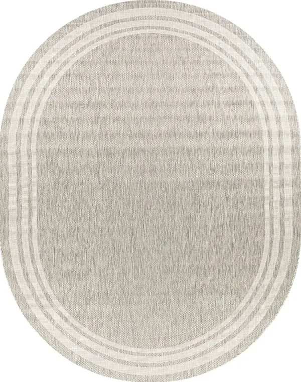 Civada Oatmeal 7'10 x 10' Oval Rug