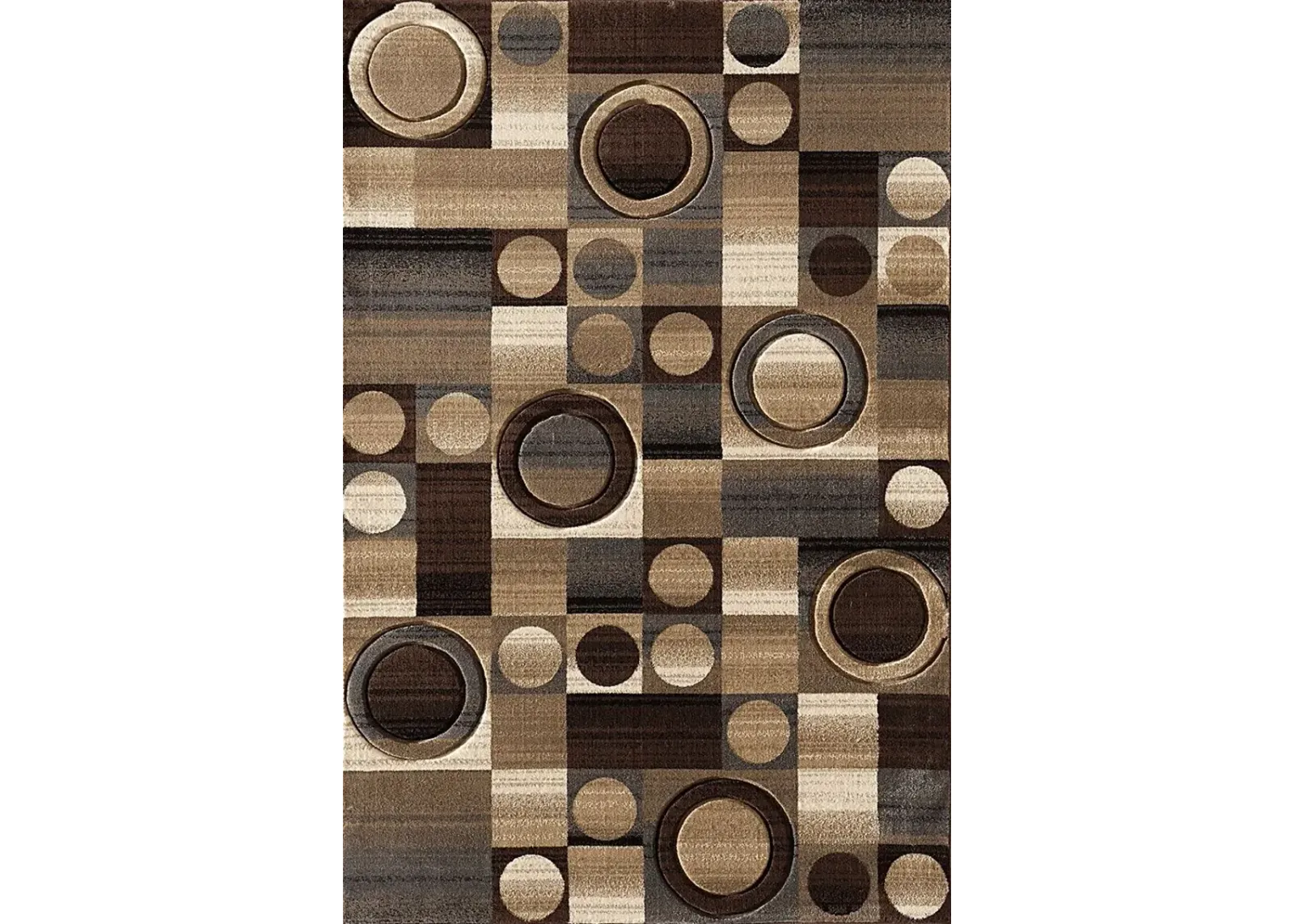 Pinnacle Contours Brown 5' x 7'6 Rug