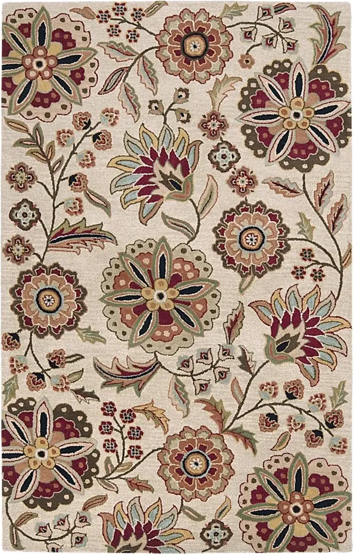 Blooming Ivory 5 x 8 Rug