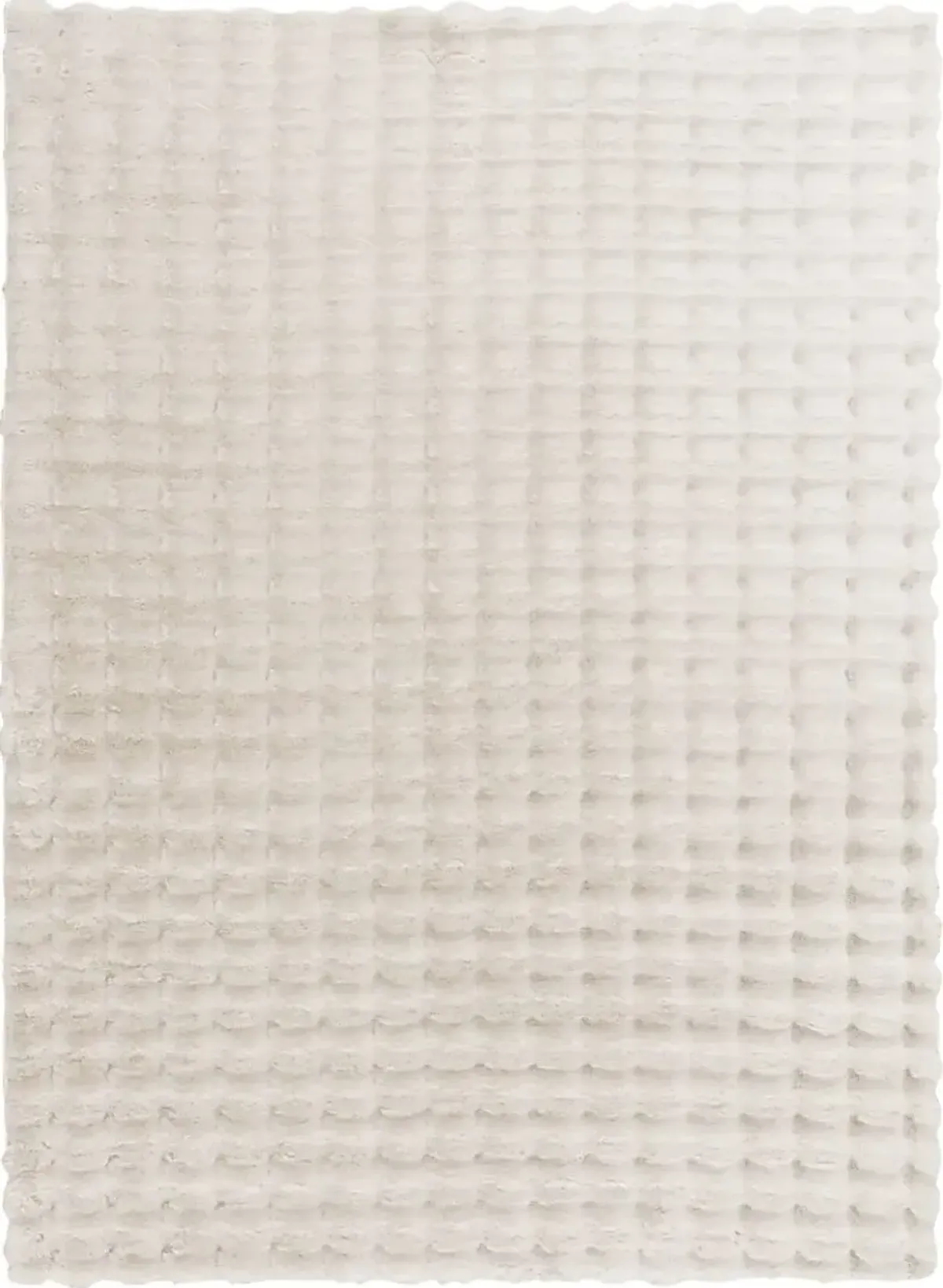 Bubble Minky Ivory 5' x 7' Rug