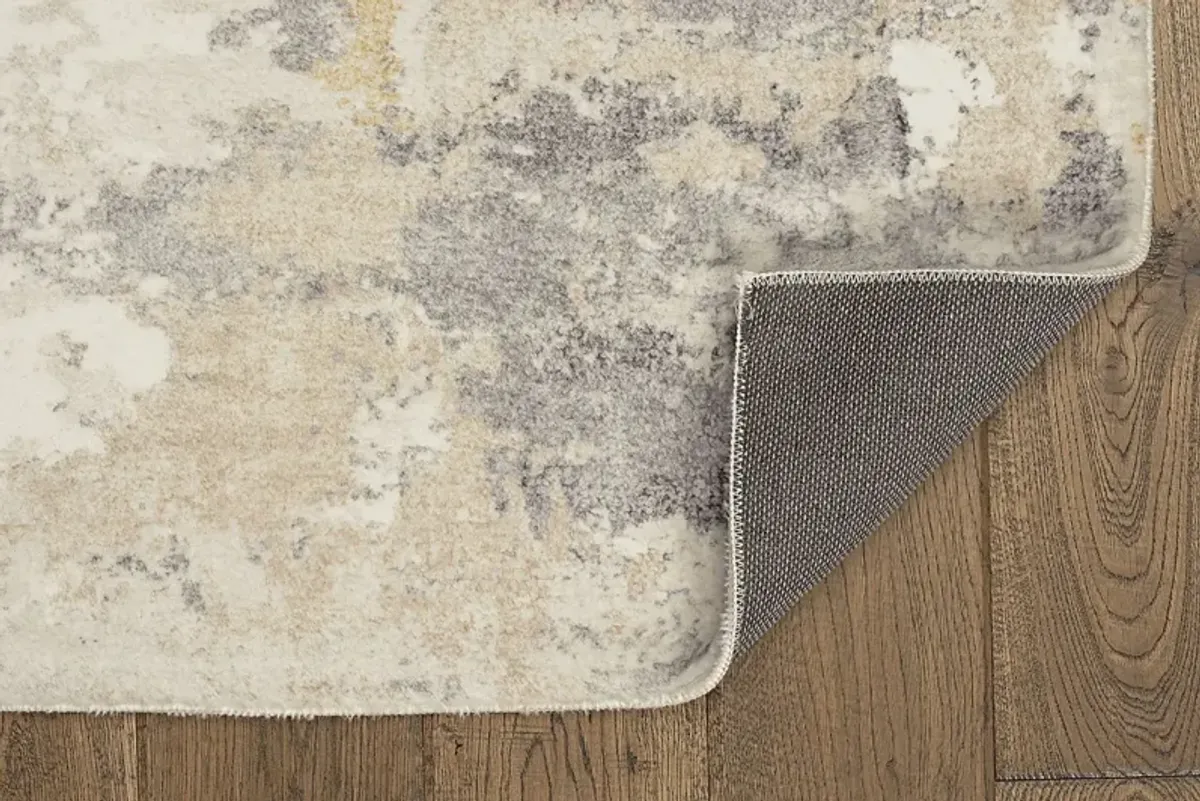 Minky Daybreak Gray 7'6""x10' Rug