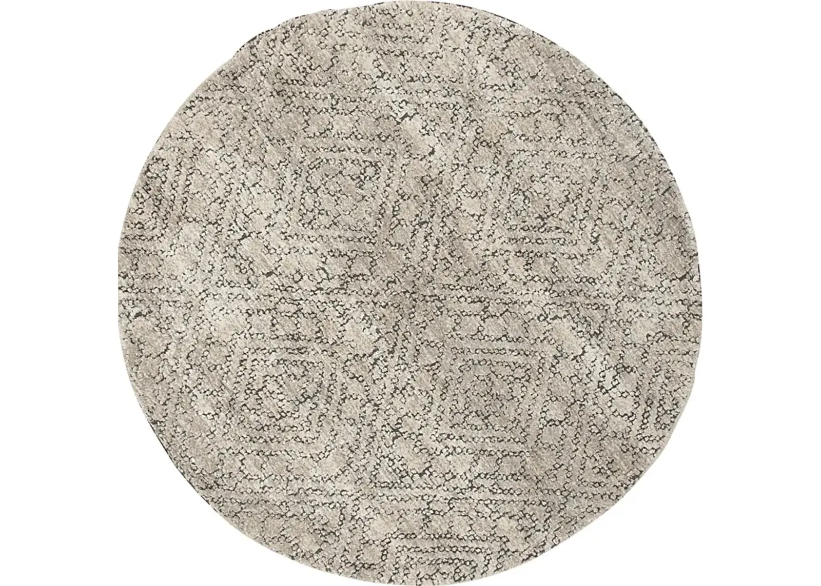 Nikita Gray 7'10"" Round Rug