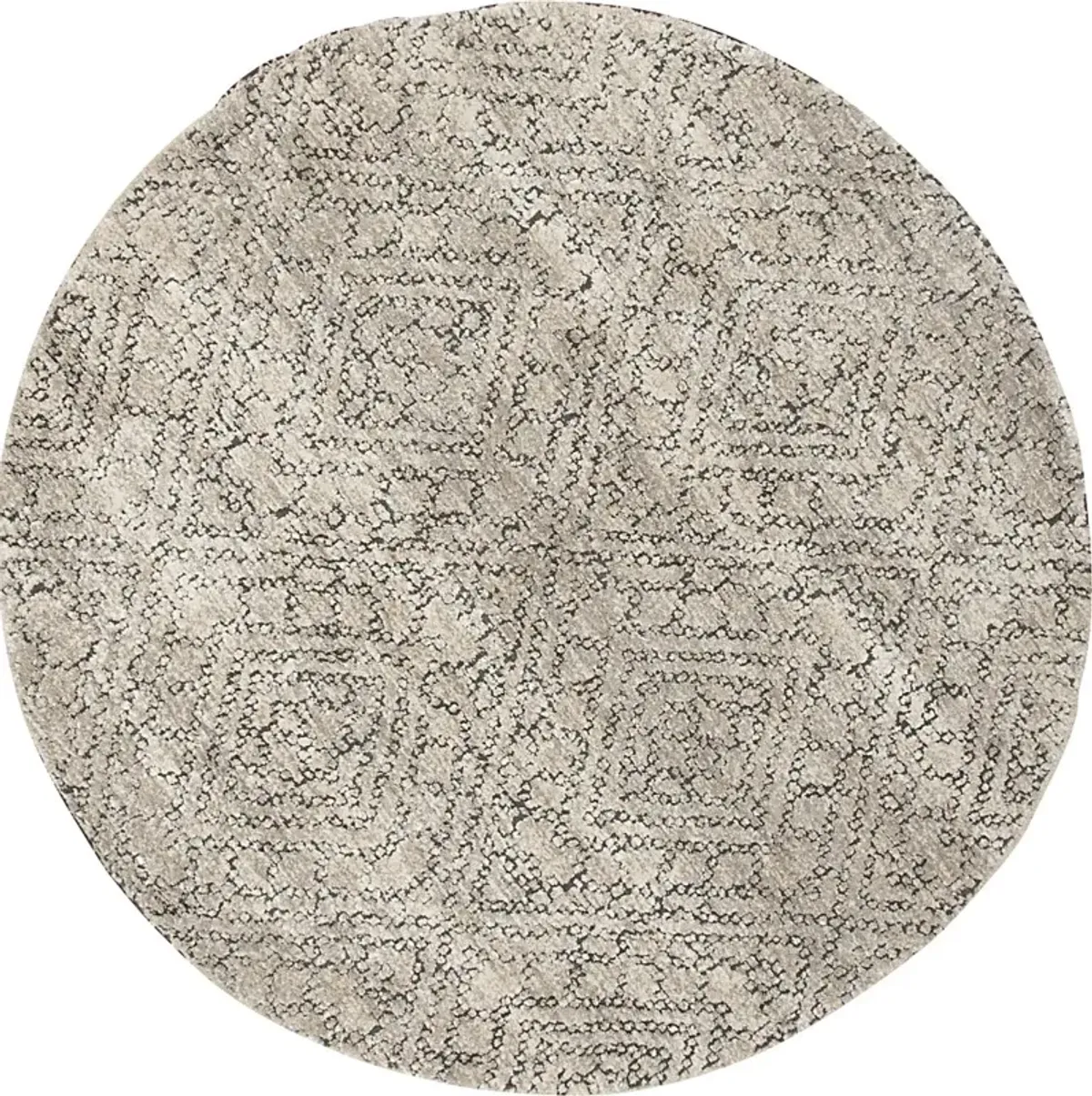 Nikita Gray 7'10"" Round Rug