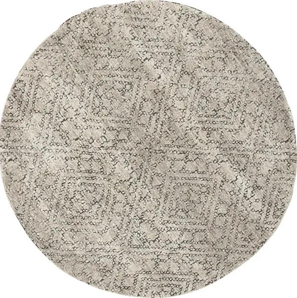 Nikita Gray 7'10" Round Rug